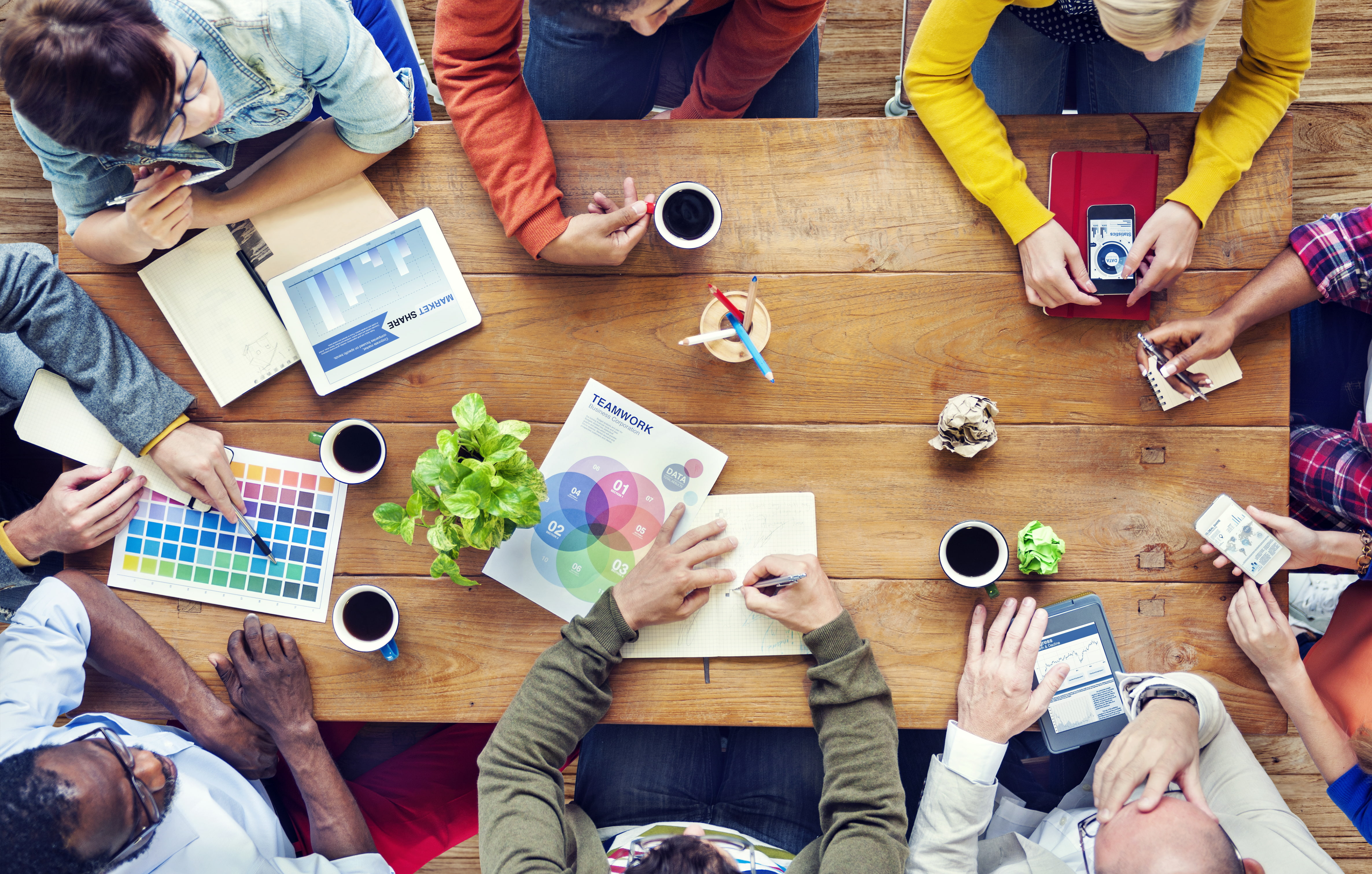 workgroup, technology, design, 4K, coffee, HD Wallpaper