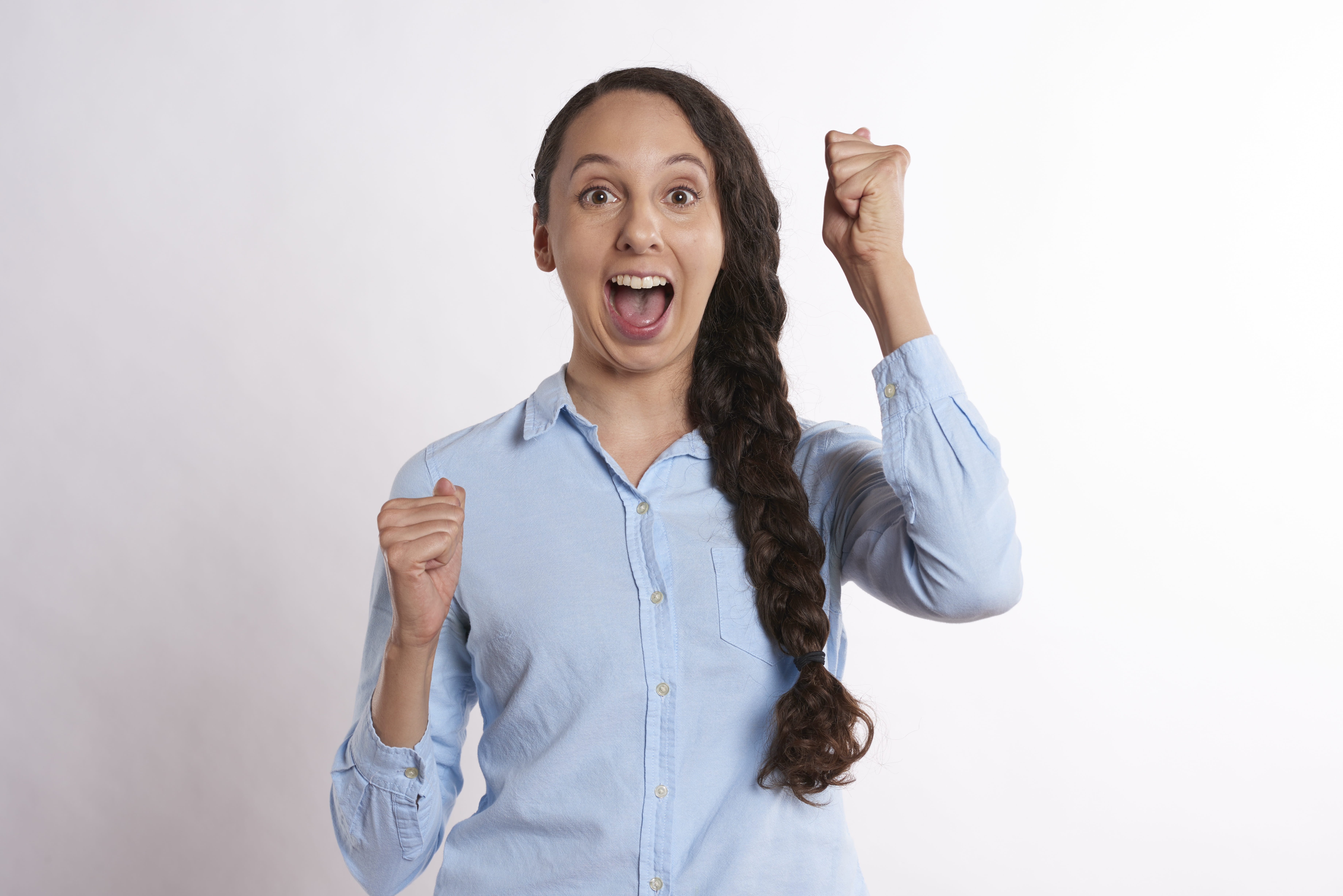 company, hysterical, passionate, job, woman, female, success, business, excited, professional, one person, indoors, casual, fun, 5K, adult, office, eager, HD Wallpaper