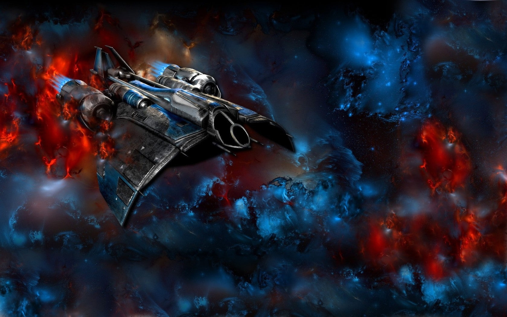 Fire, damage, 720P, Spaceships, space, starcraft, terran, outer space, video, outer, games, hd, art, HD Wallpaper
