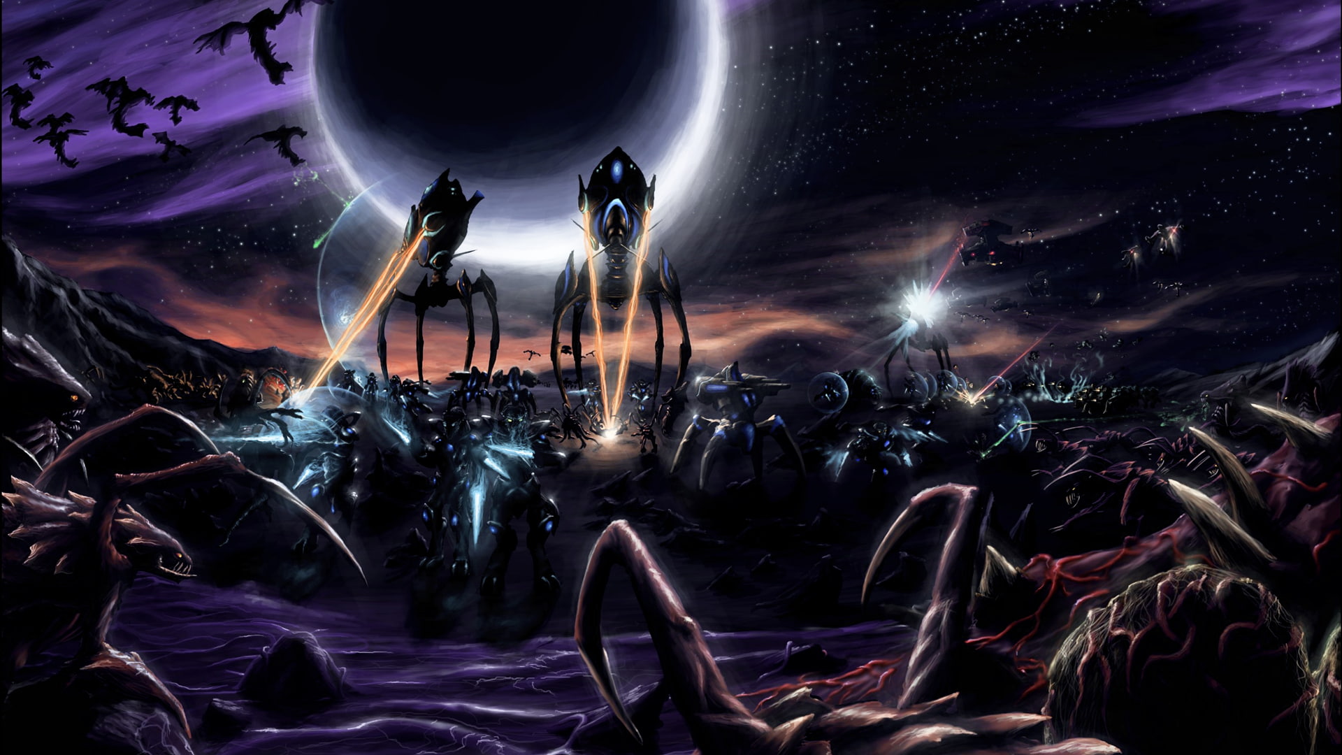 video games, 1080P, apocalyptic, Zerg, Protoss, Starcraft II, Terrans, HD Wallpaper
