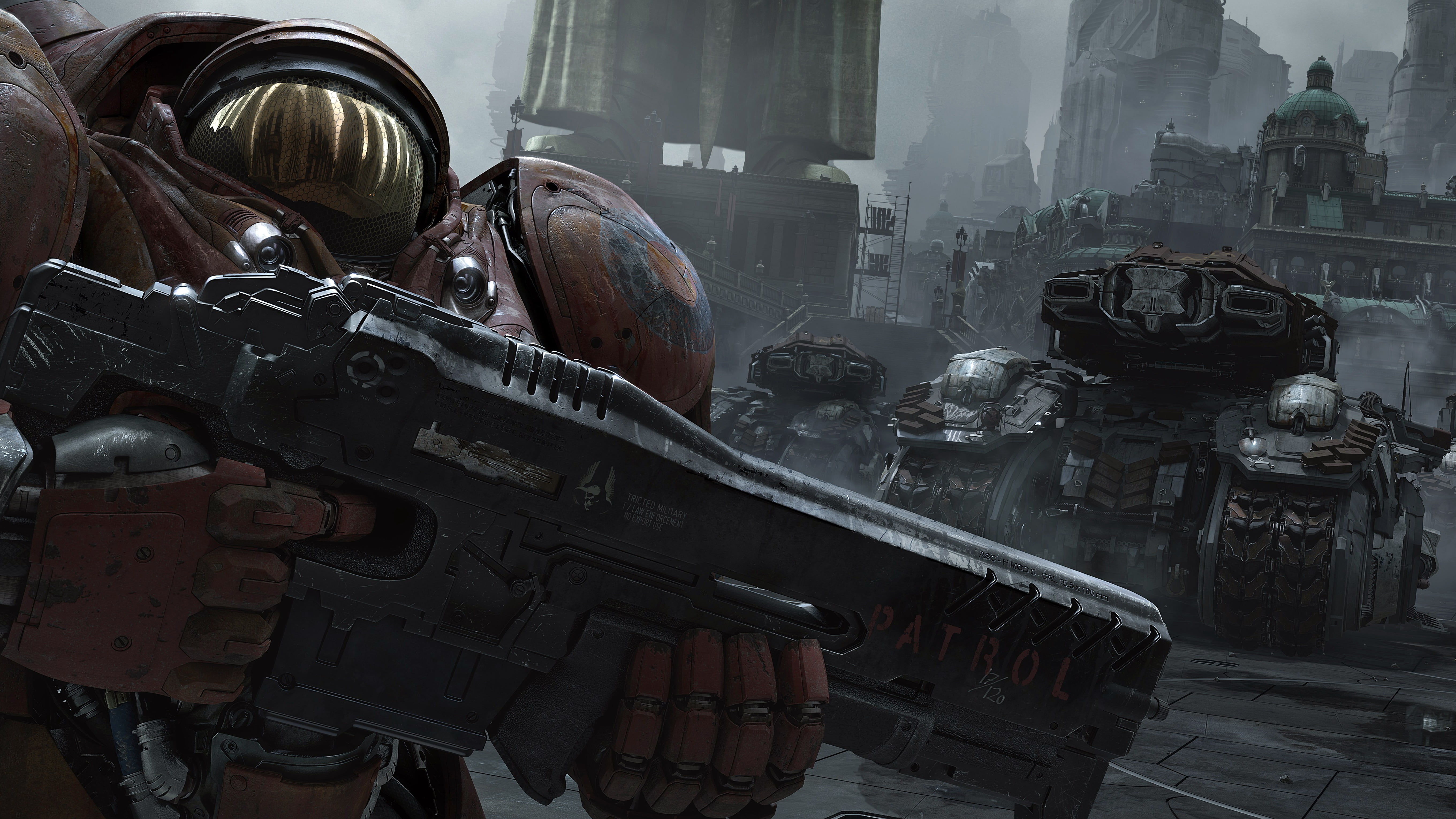 5K, Weapon, StarCraft II: Heart of the Swarm, Space Marine, Starcraft, HD Wallpaper