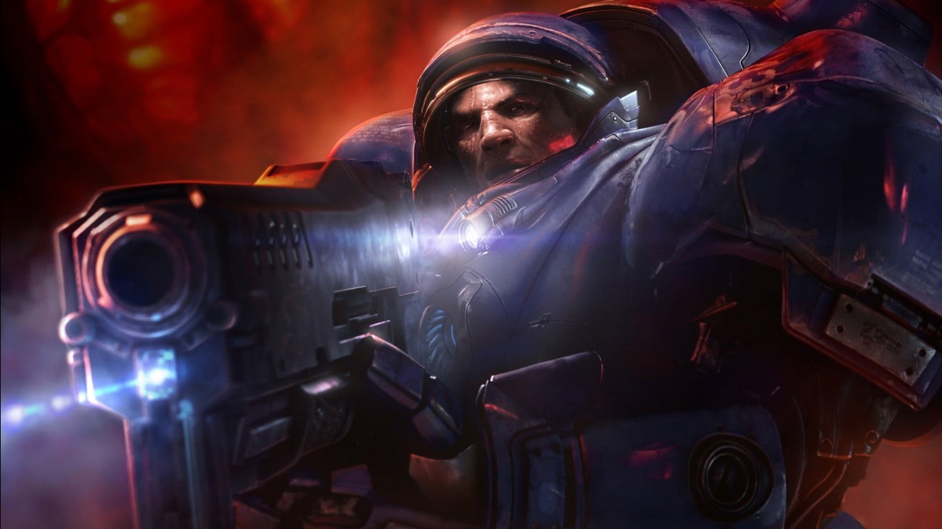 protection, music, digital, blizzard, video games, Starcraft II, adult, mature adult, men, 720P, one person, front view, entertainment, mature men, waist up, HD Wallpaper