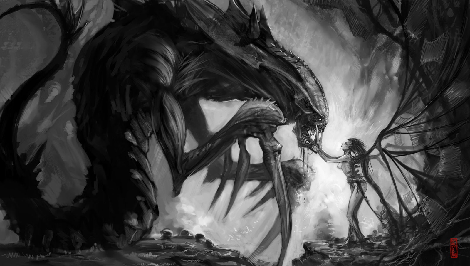 sketches, starcraft, queen, blades, x, hd, kerrigan, grey, zerg, swarm, 720P, hearts, video, art, games, sarah, HD Wallpaper