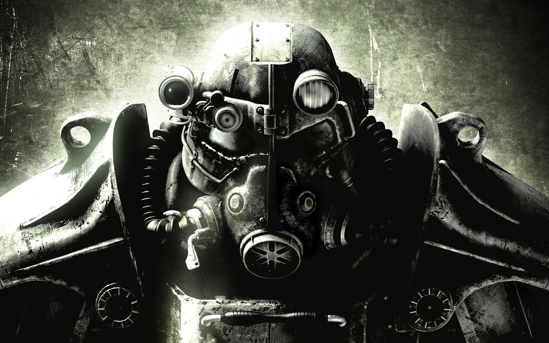 machinery, mode of transportation, man, machine part, 1080P, no people, indoors, old, metal, transportation, Fallout, armored, security, black, HD Wallpaper