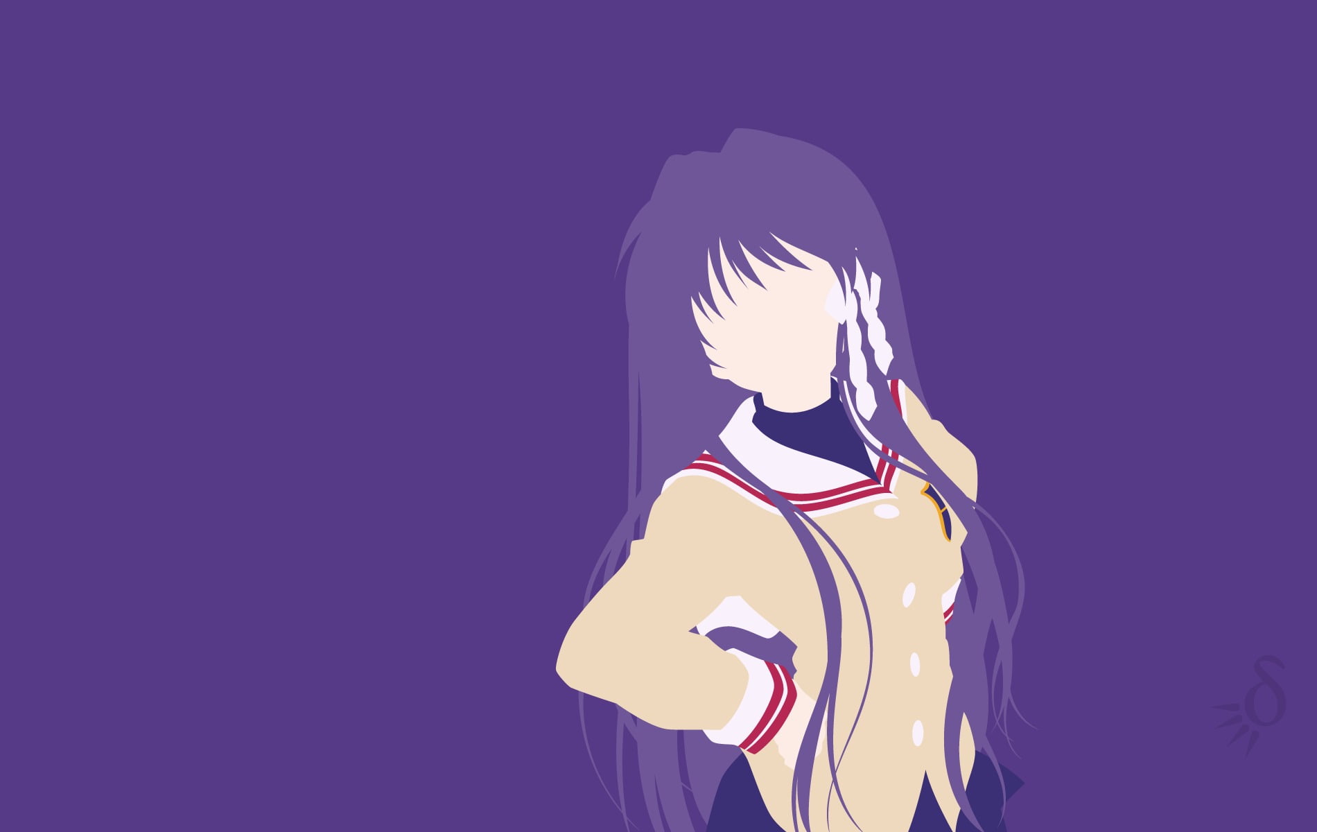 one person, test kyou, purple, colored background, three quarter length, simple background, young adult, lifestyles, pink color, standing, casual clothing, HD Wallpaper
