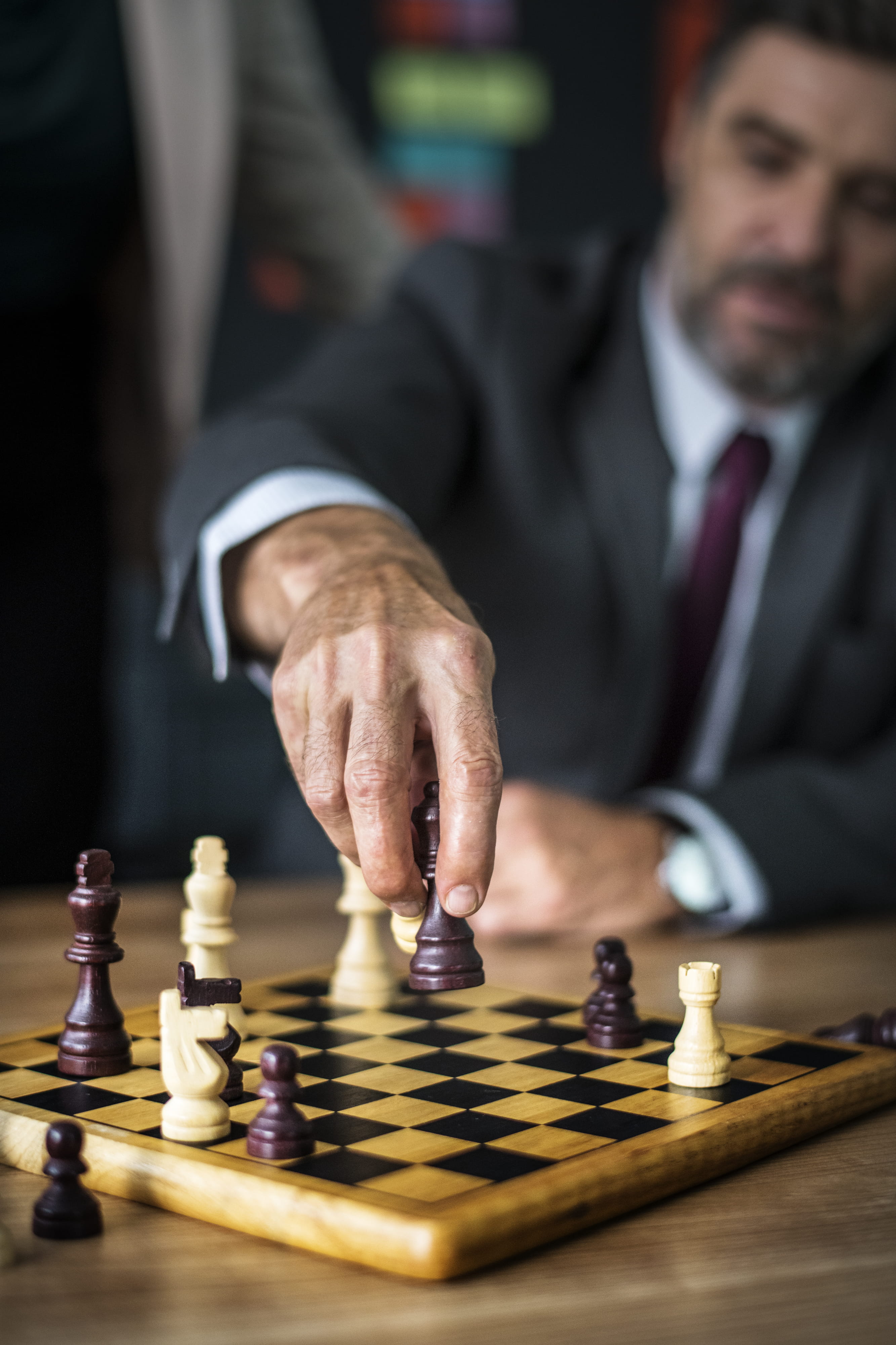 leisure games, adult, knight, leadership, check, king, businessman, competition, human limb, mate, game, plan, focus, strategy, men, battle, 4K, pieces, Phone HD Wallpaper