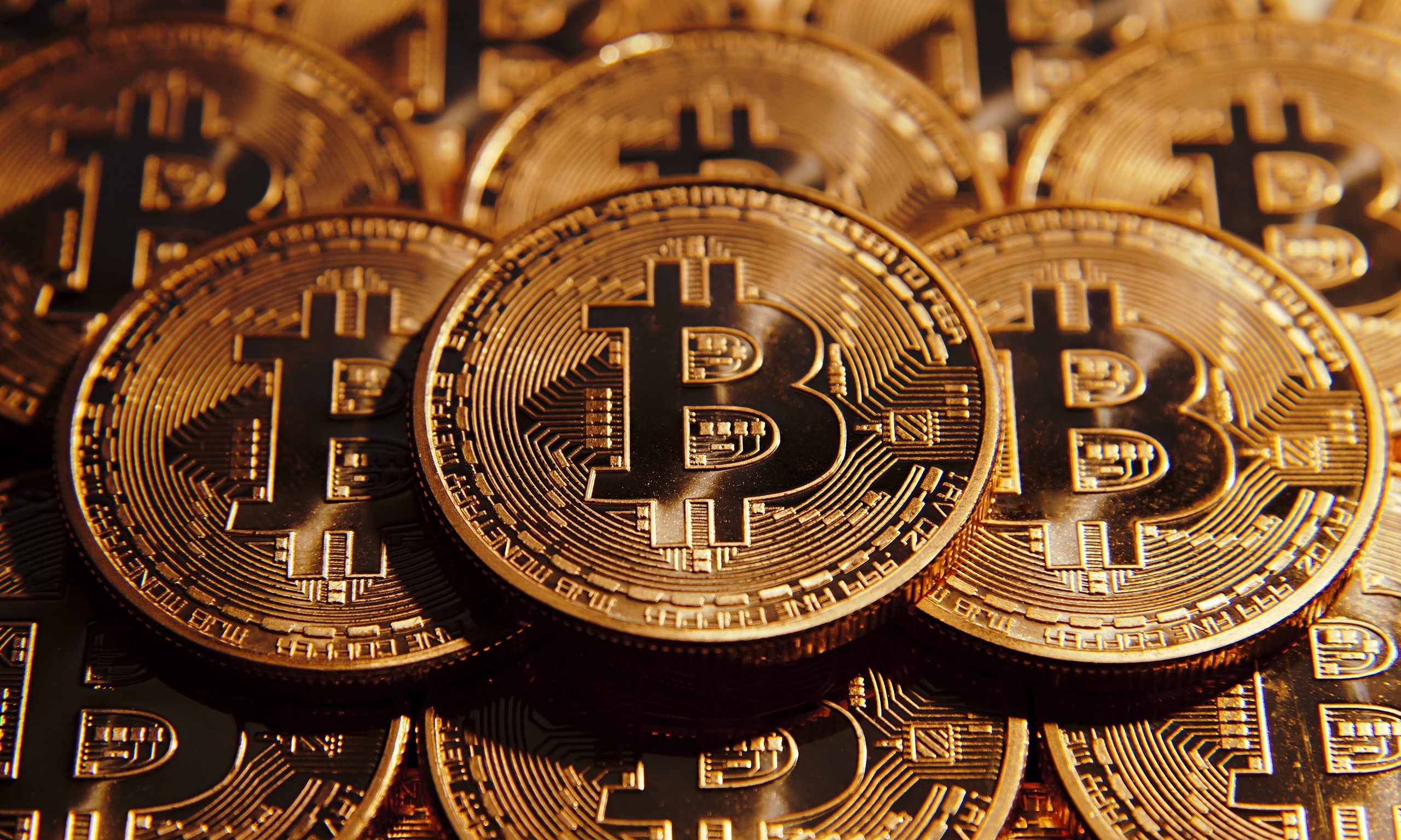 full frame, cryptocurrency, large group of objects, black background, no people, business, finance, extreme close-up, clock, focus on foreground, 2K, studio shot, HD Wallpaper