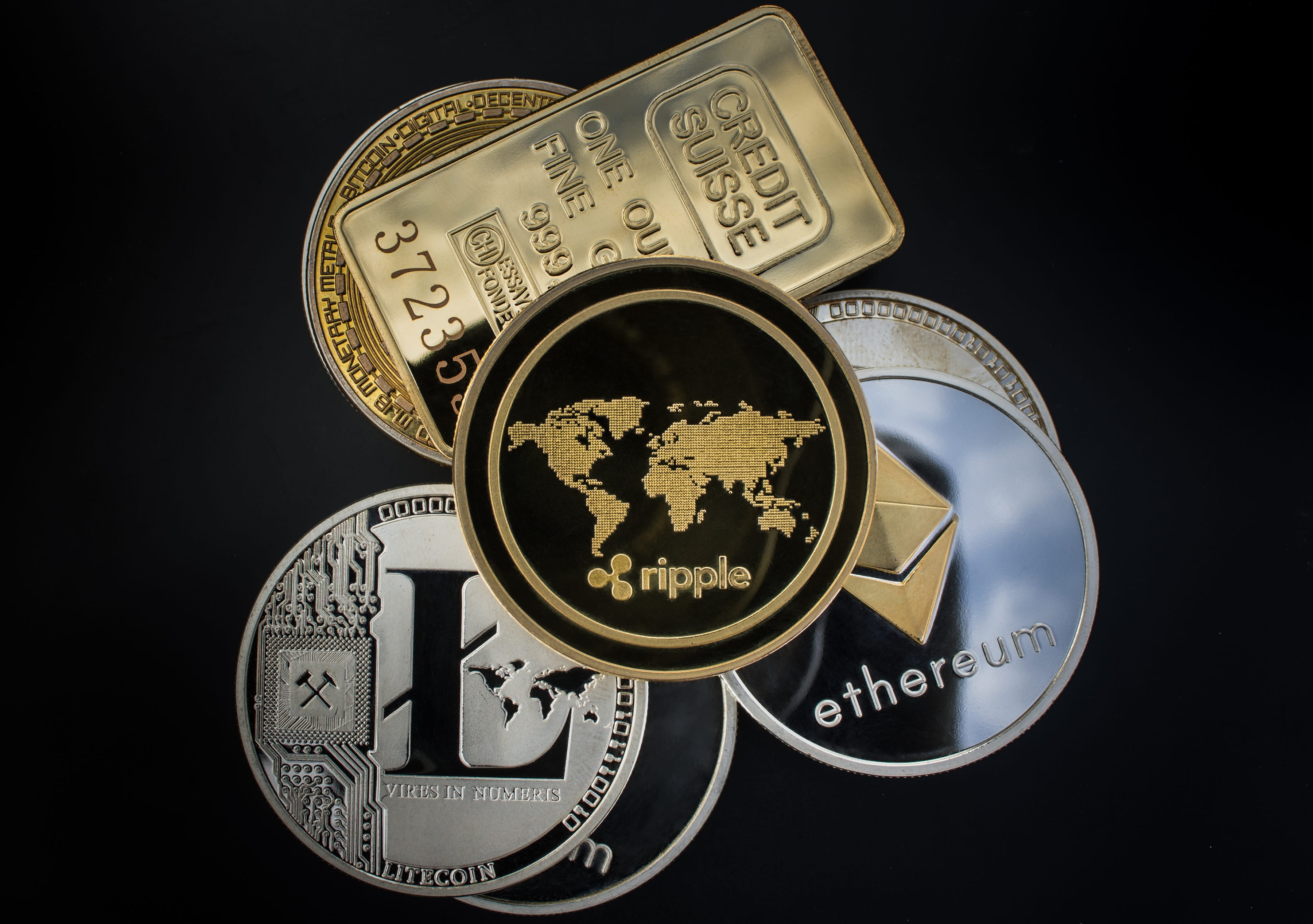 silver colored, finance, shape, investment, food and drink, script, blockchain, money, indoors, geometric shape, studio shot, high angle view, gold bar, HD Wallpaper