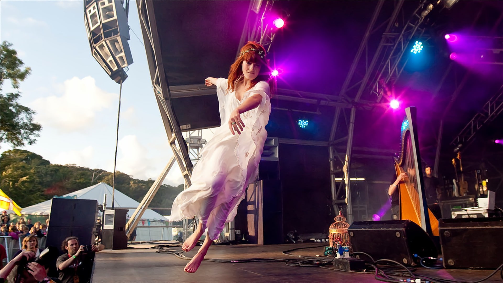 indie, concert, rock, 1080P, concerts, machine, florence, HD Wallpaper