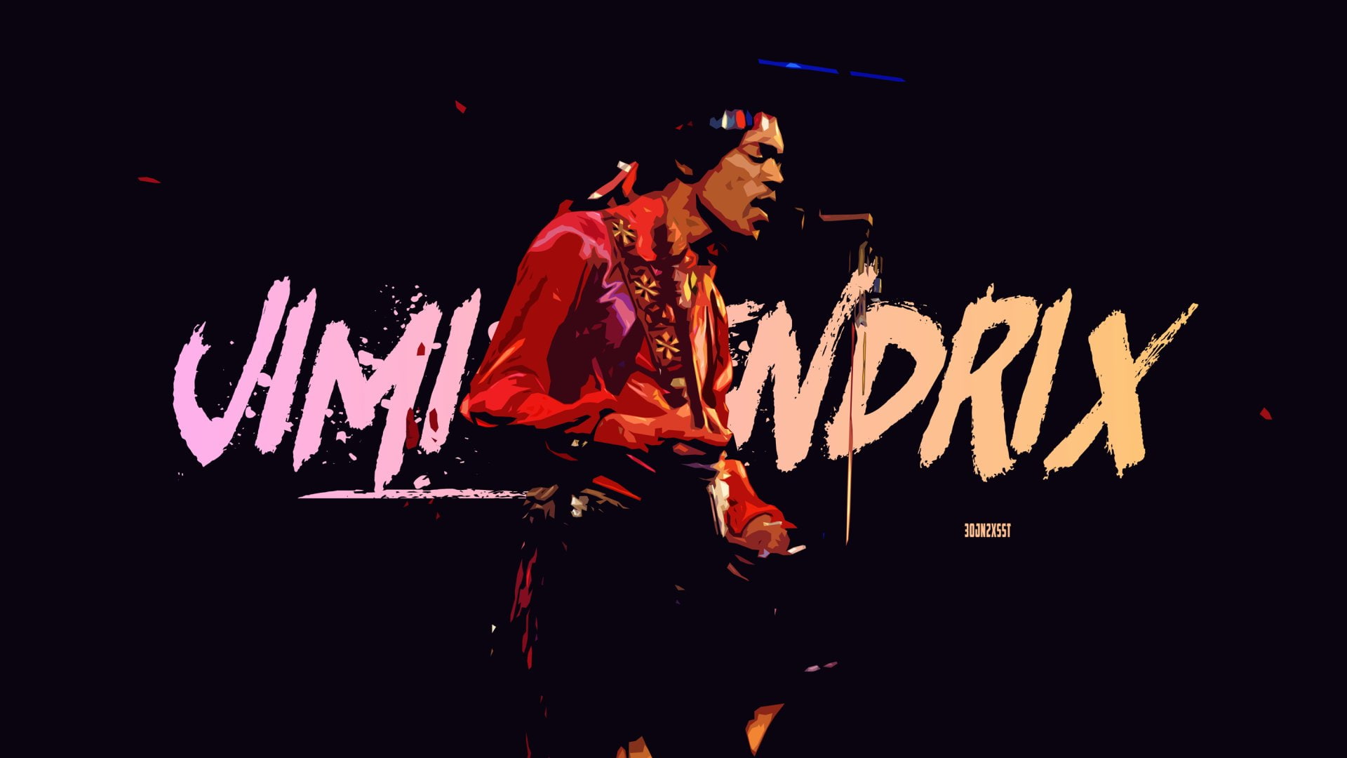 Rock (Music), Jimi Hendrix, 1080P, Artistic, Concert, Guitarist, Guitar, Singers, Digital Art, Singer, HD Wallpaper