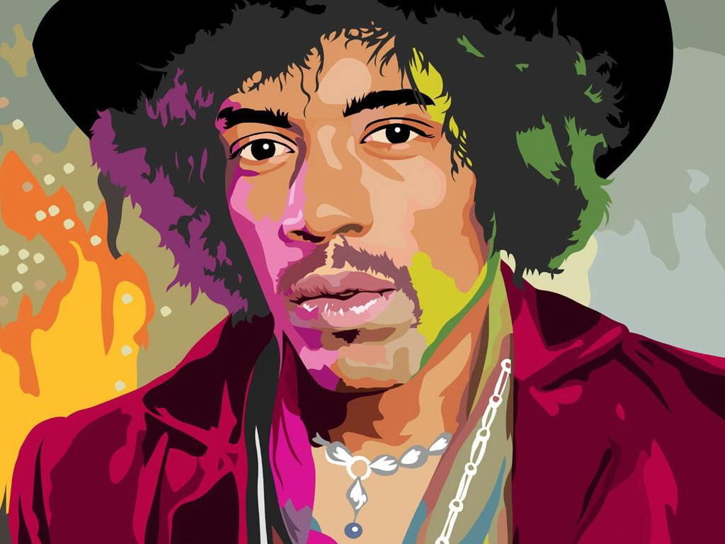 s, headshot, hairstyle, american, young adult, creativity, rocks, jimi, Music, human body part, celebration, indoors, multi colored, face, emotion, man, HD Wallpaper