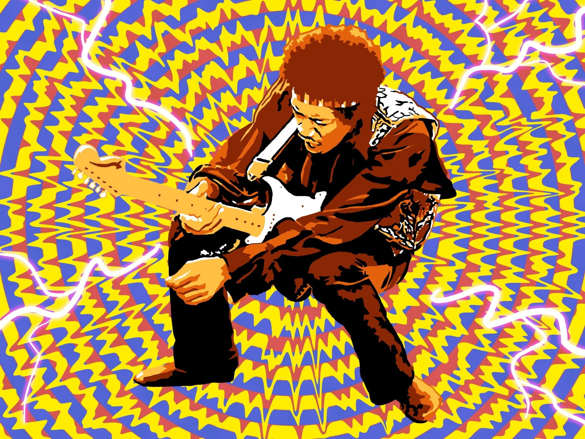 classic, blues, jimi, 1080P, hard, rock, hendrix, guitar, HD Wallpaper