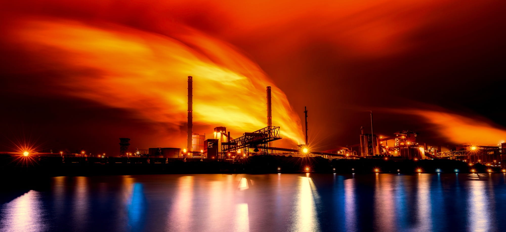 industrial, harbor, fuel and power generation, 1080P, air pollution, cloud - sky, unloading, industrial equipment, clouds, no people, evening, pier, sea, HD Wallpaper