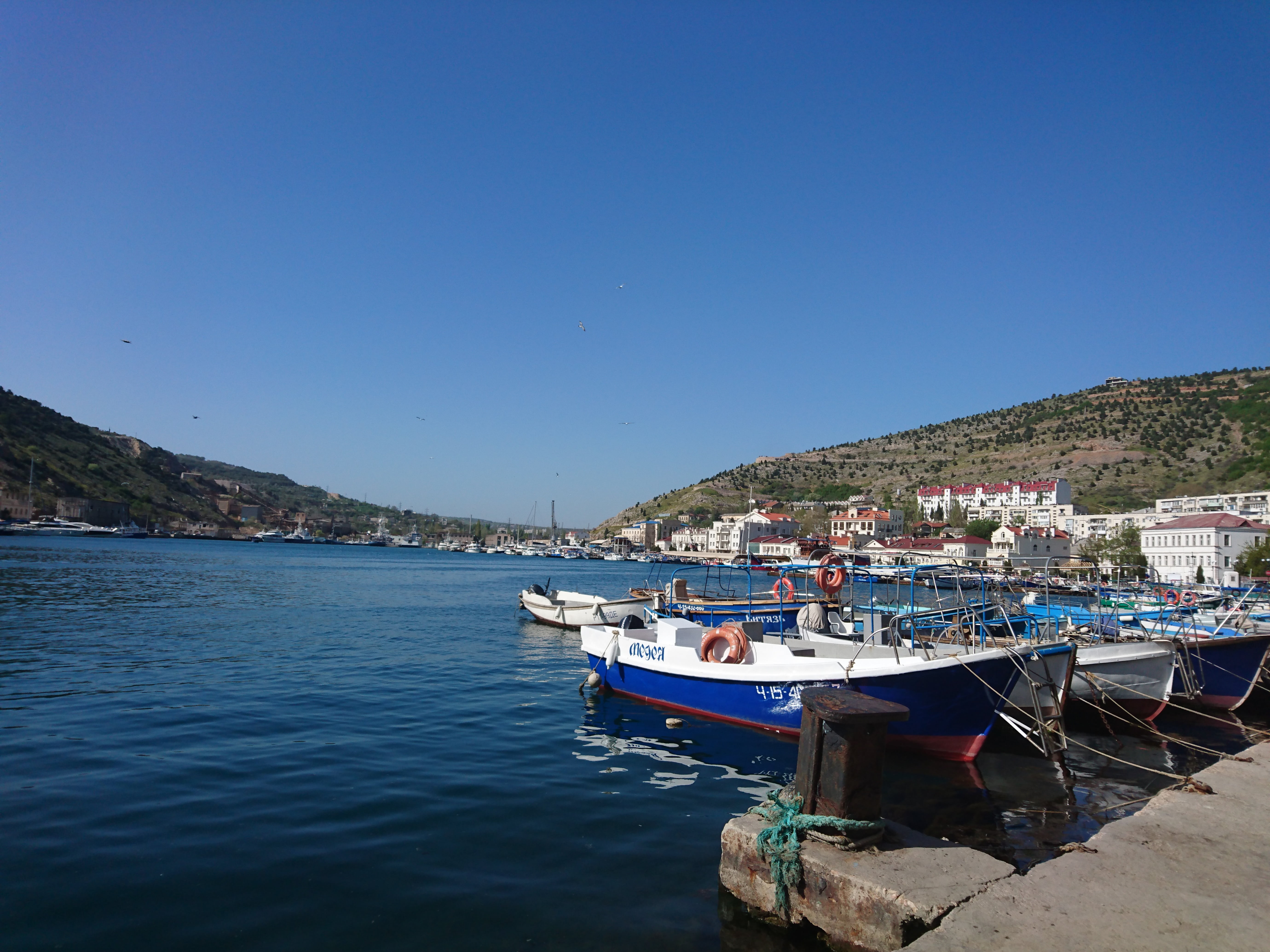 day, city, fishing industry, crimea, sevastopol, bay, nautical vessel, harbor, anchored, sky, transportation, architecture, beach, moored, balaclava, no people, HD Wallpaper