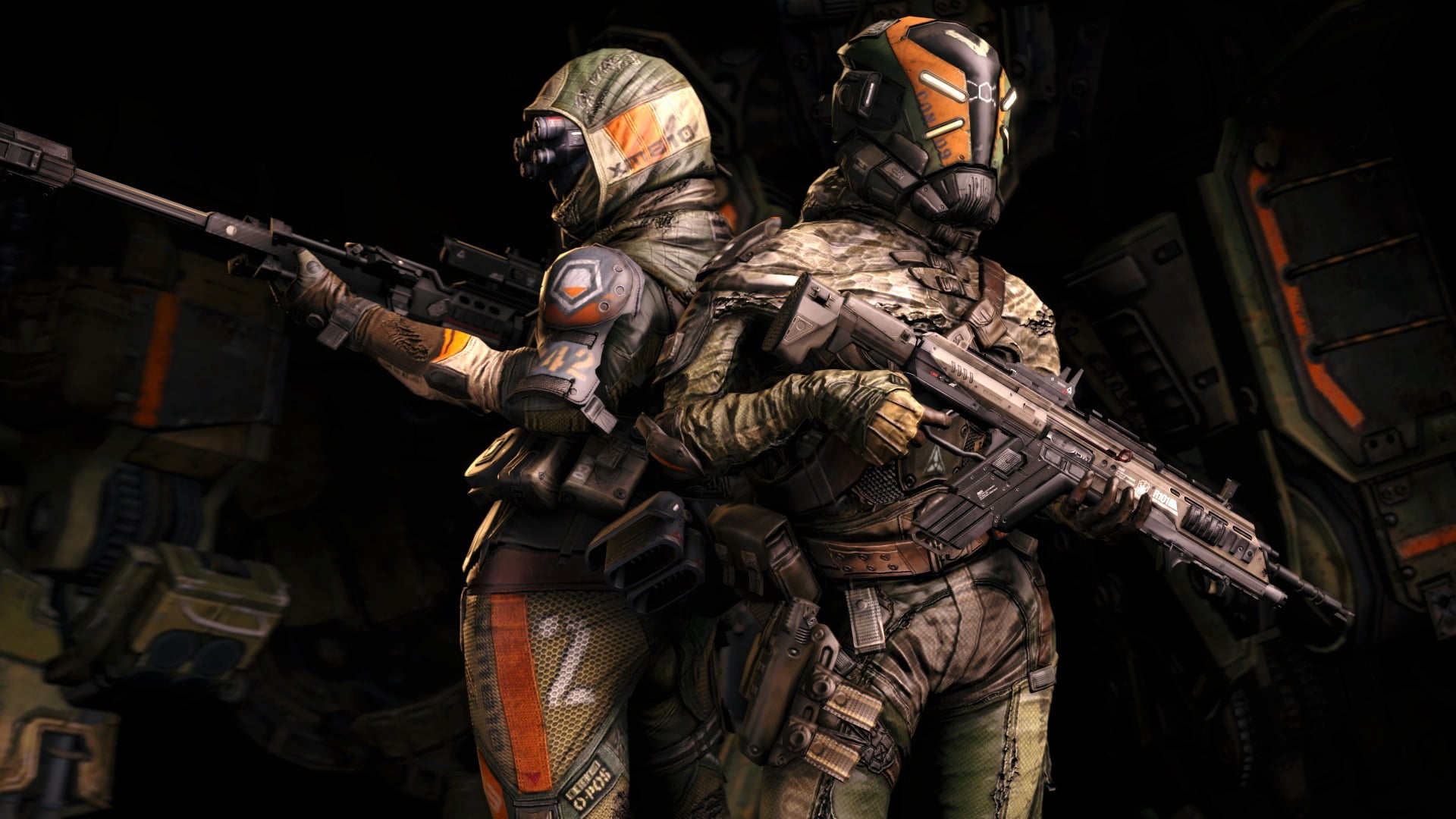 1080P, oPS, security, men, two people, government, titanfall, armed Forces, army, special, gun, surveillance, rebellion, operator, special Forces, HD Wallpaper