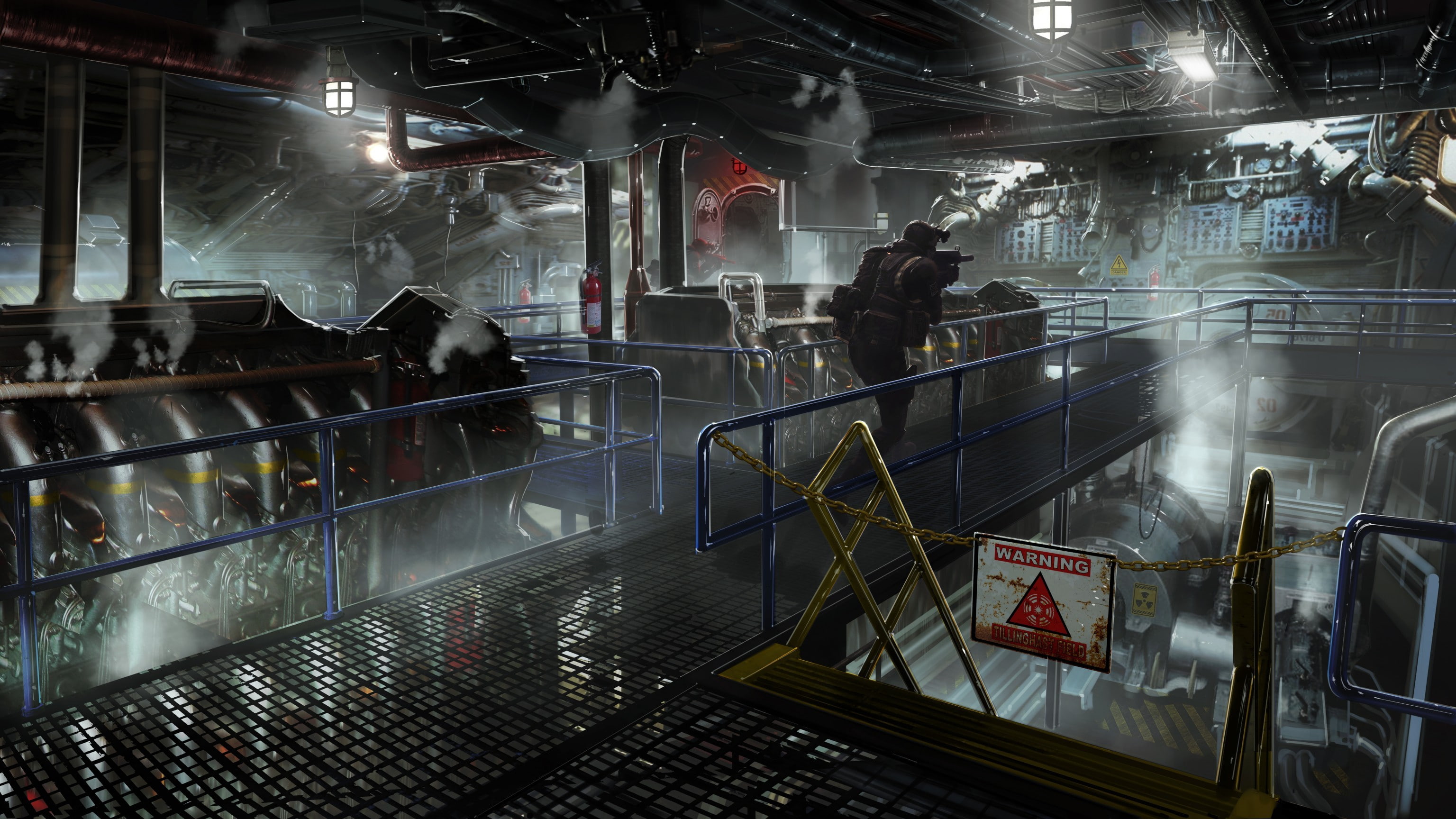 art, games, hd, warfare, duty, Video Games, x, modern, mw, room, 2K, call, video, architecture, engine, HD Wallpaper
