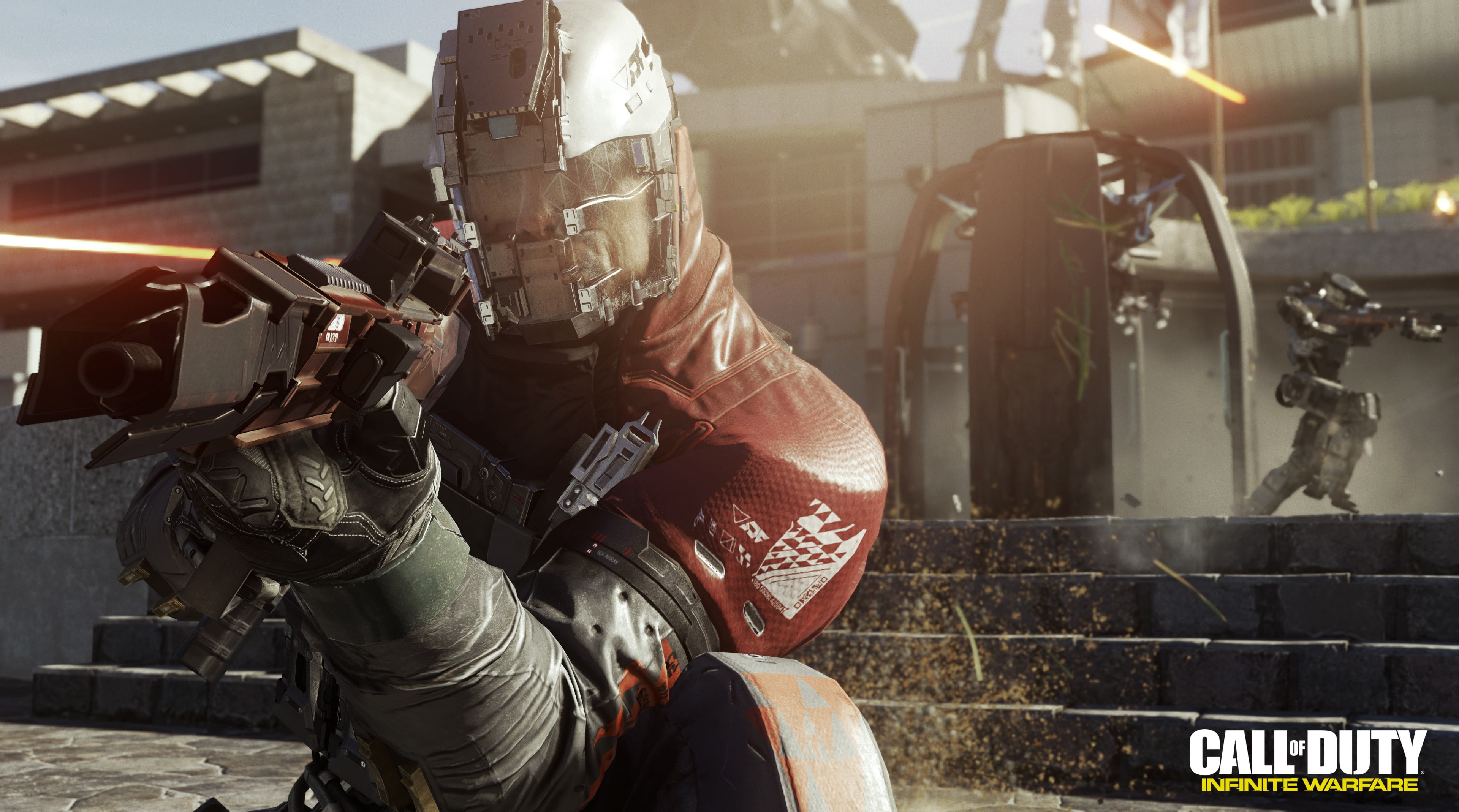 manufacturing equipment, mode of transportation, machinery, Call of Duty: Infinite Warfare, men, real people, working, brown, protective workwear, Call of Duty, HD Wallpaper