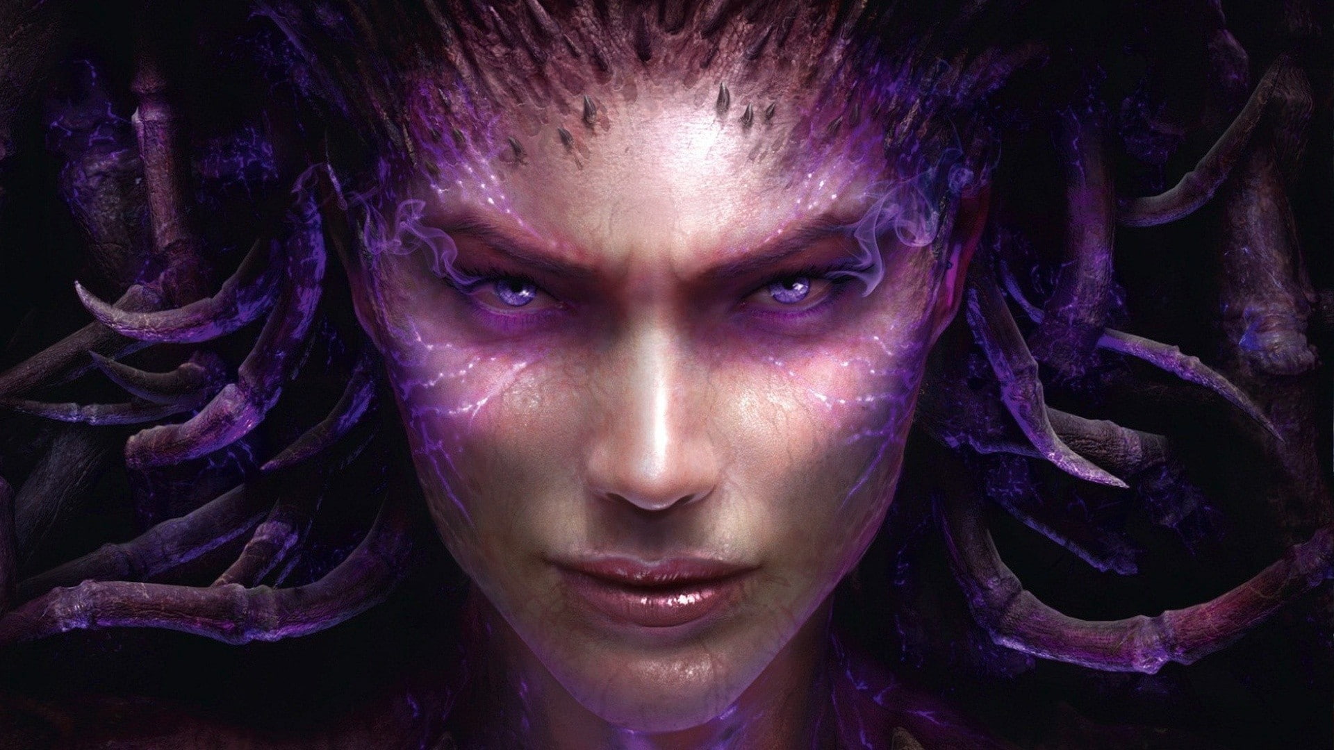 face, Queen of Blades, StarCraft, Sarah Kerrigan, Starcraft II, 1080P, StarCraft II : Heart Of The Swarm, video games, HD Wallpaper