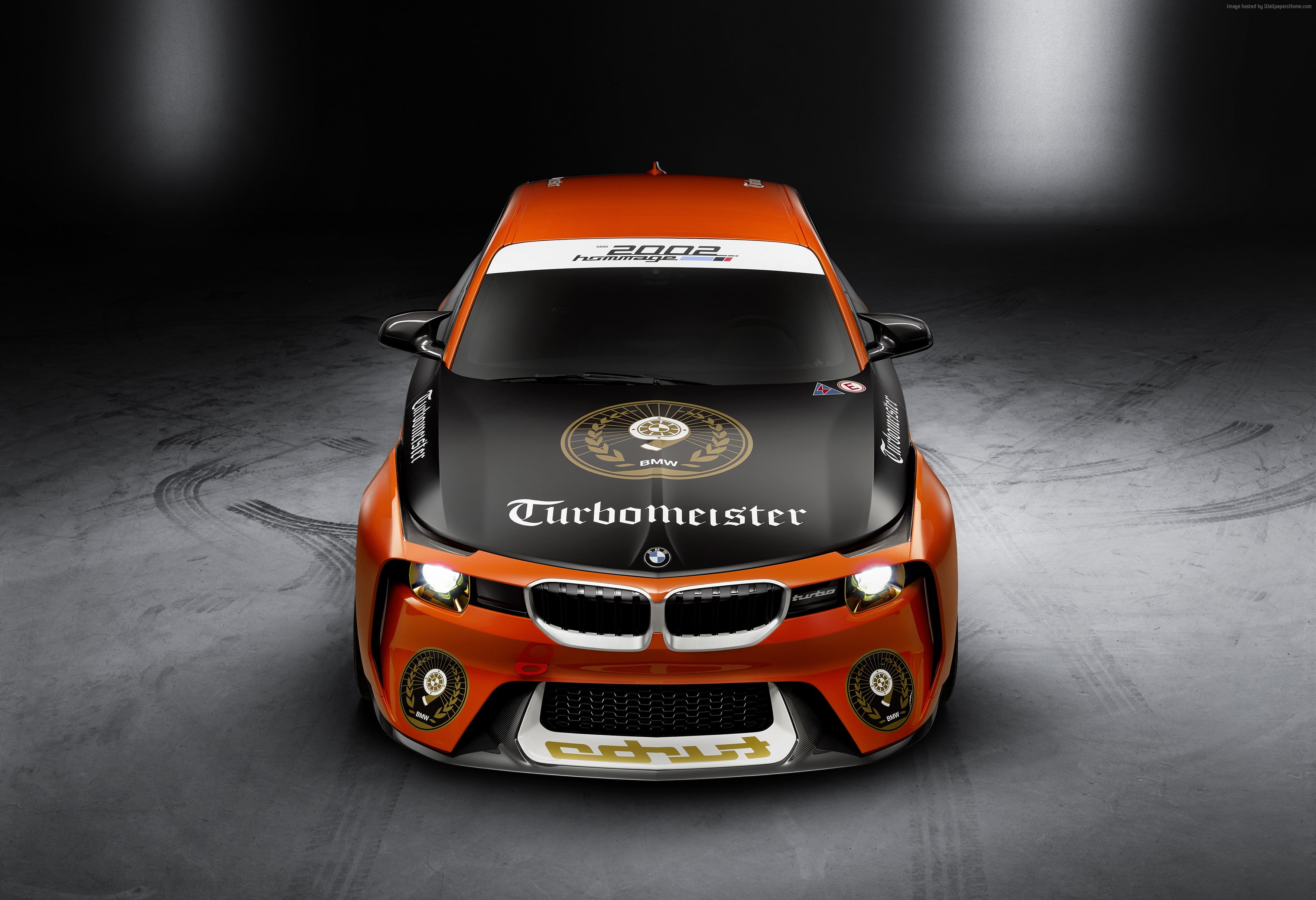 BMW 2002 Hommage Concept, toy, colored background, transportation, wheel, studio shot, western script, no people, red, high angle view, Pebble Beach Concours dElegance 2016, HD Wallpaper