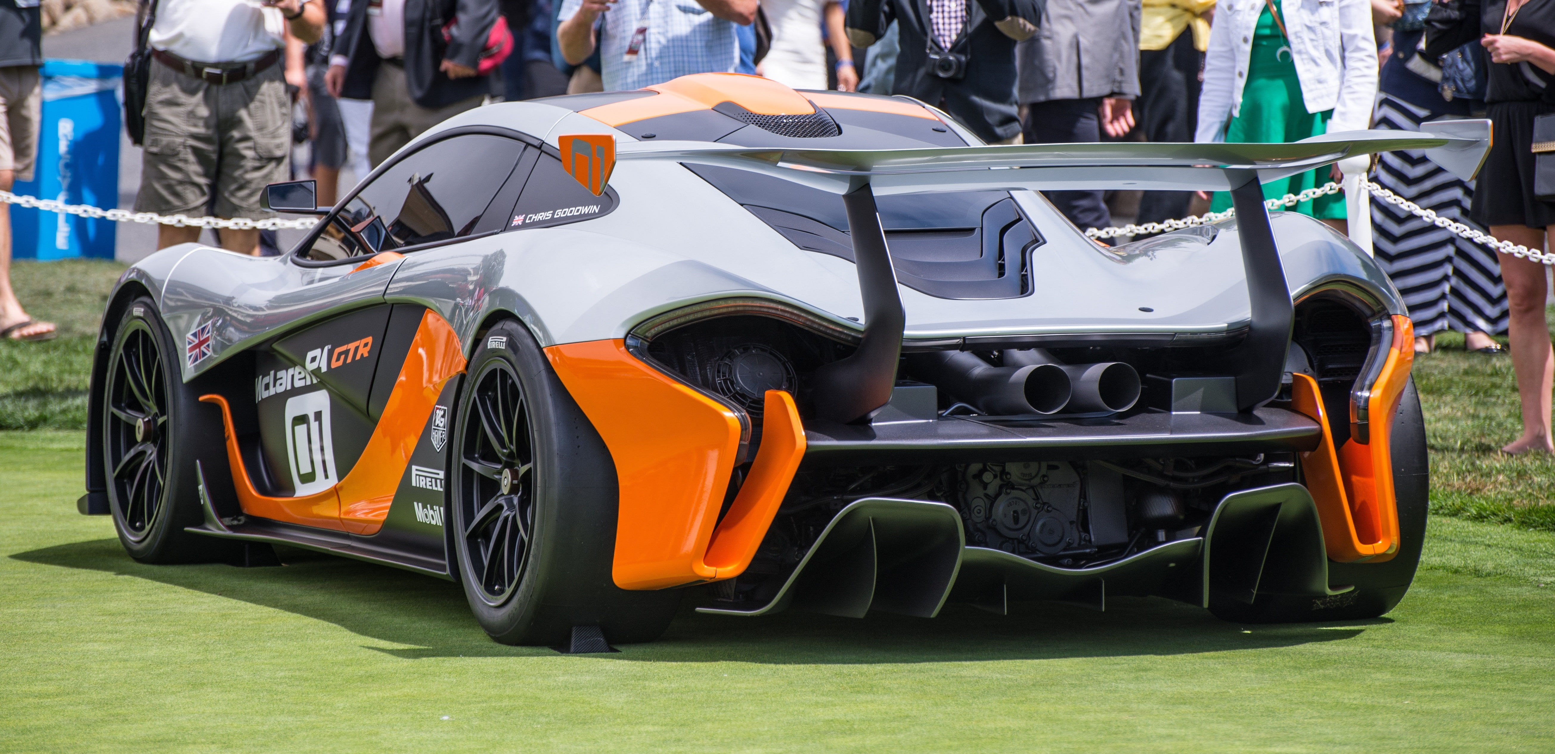 Rear view, land vehicle, sport, car, 2014, Gtr, competition, motor vehicle, Concept, group, stationary, wheel, crowd, day, group of people, orange color, HD Wallpaper