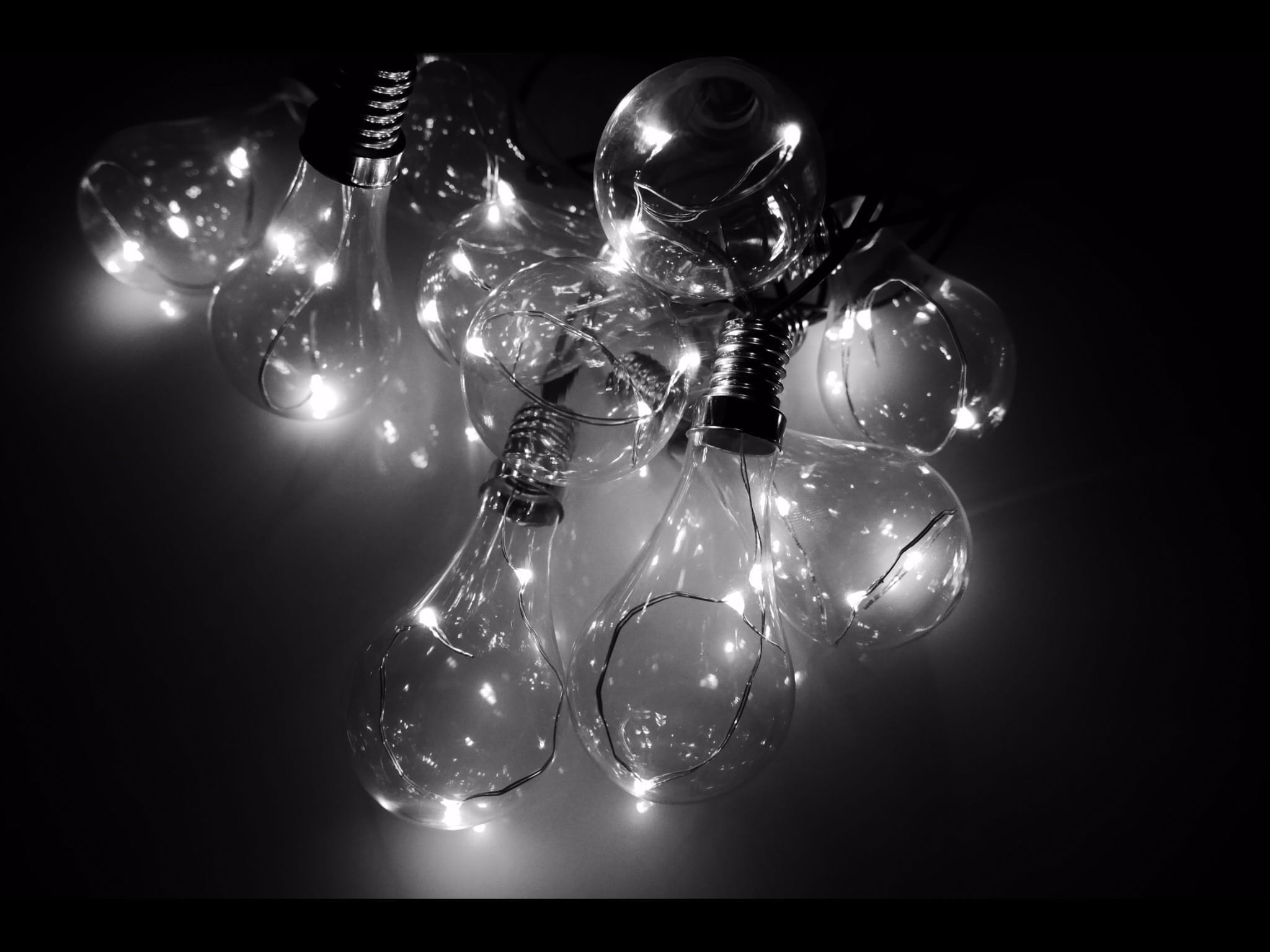 power, lot, creative, sphere, helmet, electrical, christmas, grayscale, led, light, adult, futuristic, ceiling, technology, no people, design, Black White, HD Wallpaper