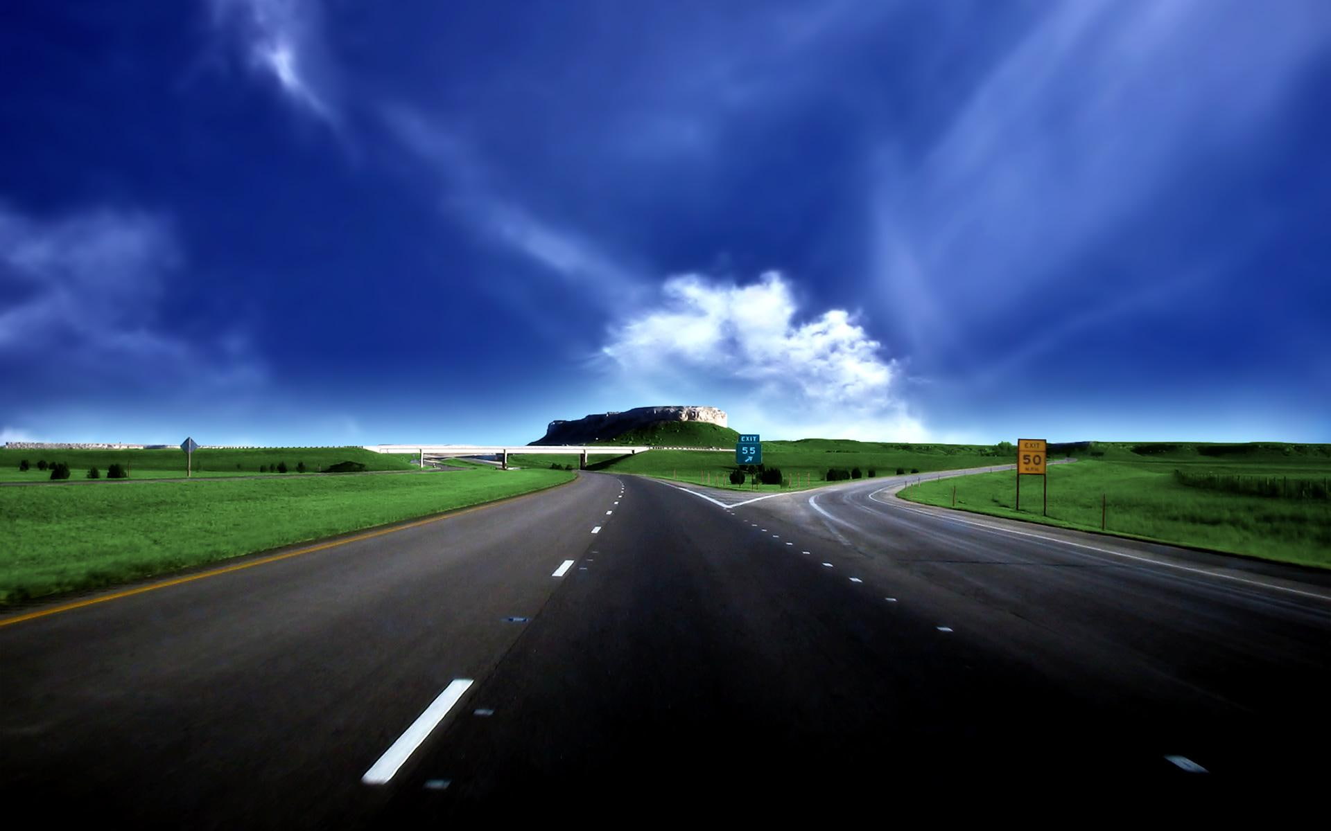 right, 1080P, 3d and abstract, view, way, scenic, beautiful, gorgeous, HD Wallpaper