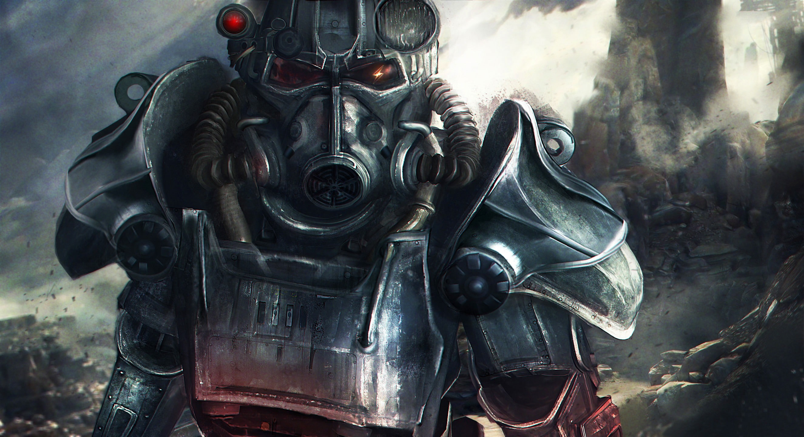 apocalyptic, Bethesda Softworks, power armor, Brotherhood of Steel, Fallout 4, 2K, video games, nuclear, Fallout, HD Wallpaper