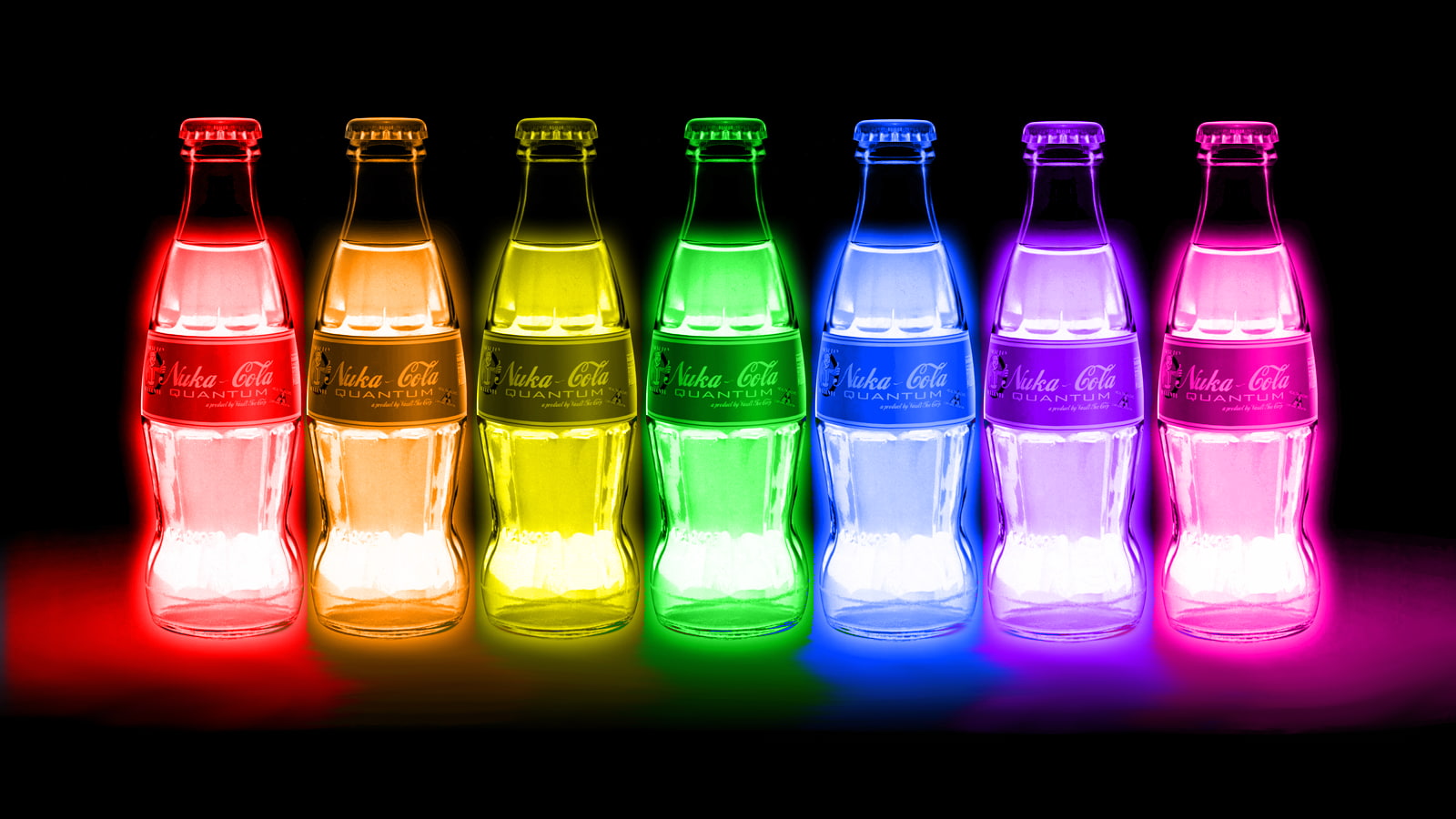 nuclear, drink, 720P, neon, color, glow, radiation, fallout, HD Wallpaper