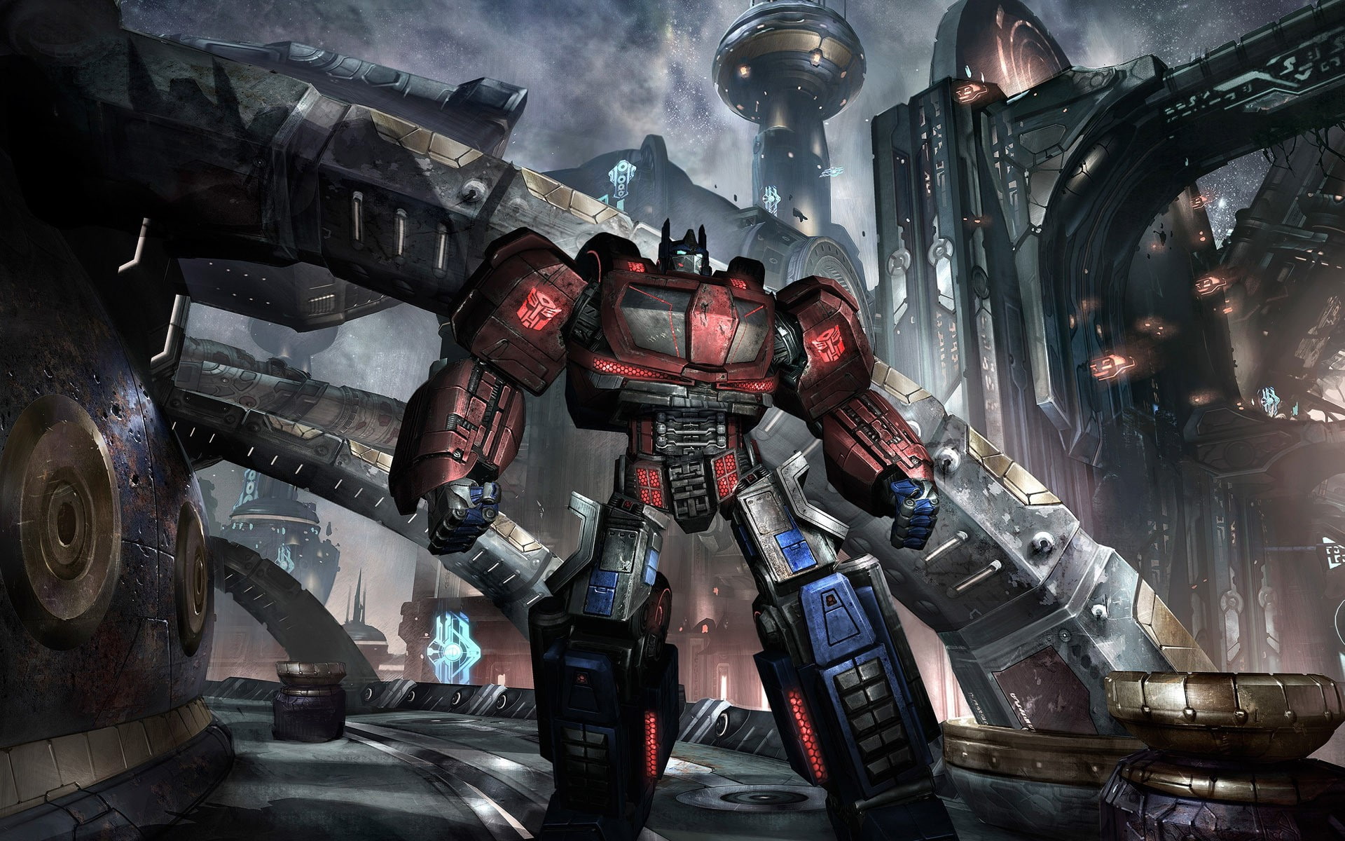 large group of objects, transformers video games optimus prime autobots, truck, car, transportation, mode of transportation, automobile industry, military, HD Wallpaper