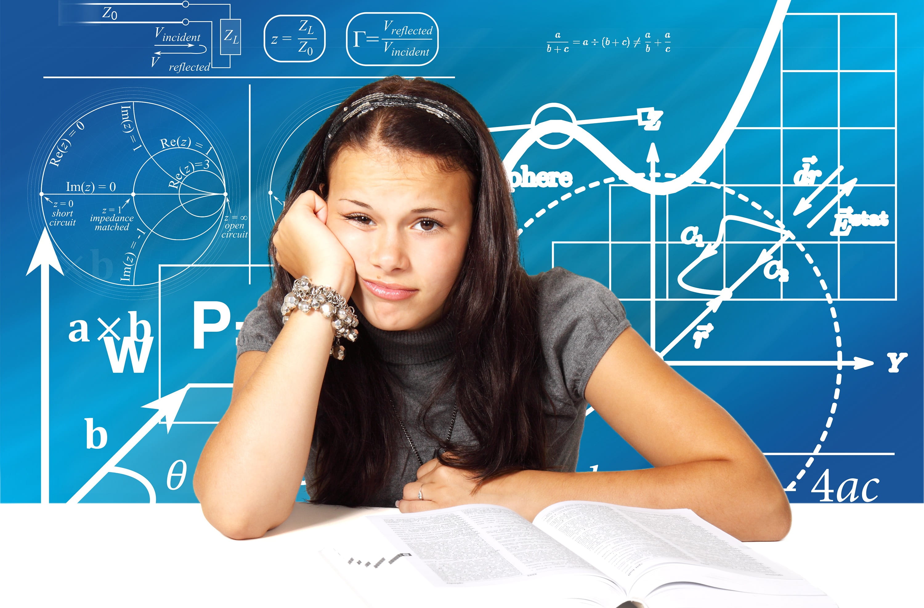 teenager, young women, school, blackboard, women, girl, young adult, study, one person, looking at camera, students, thinking, education, beautiful woman, HD Wallpaper