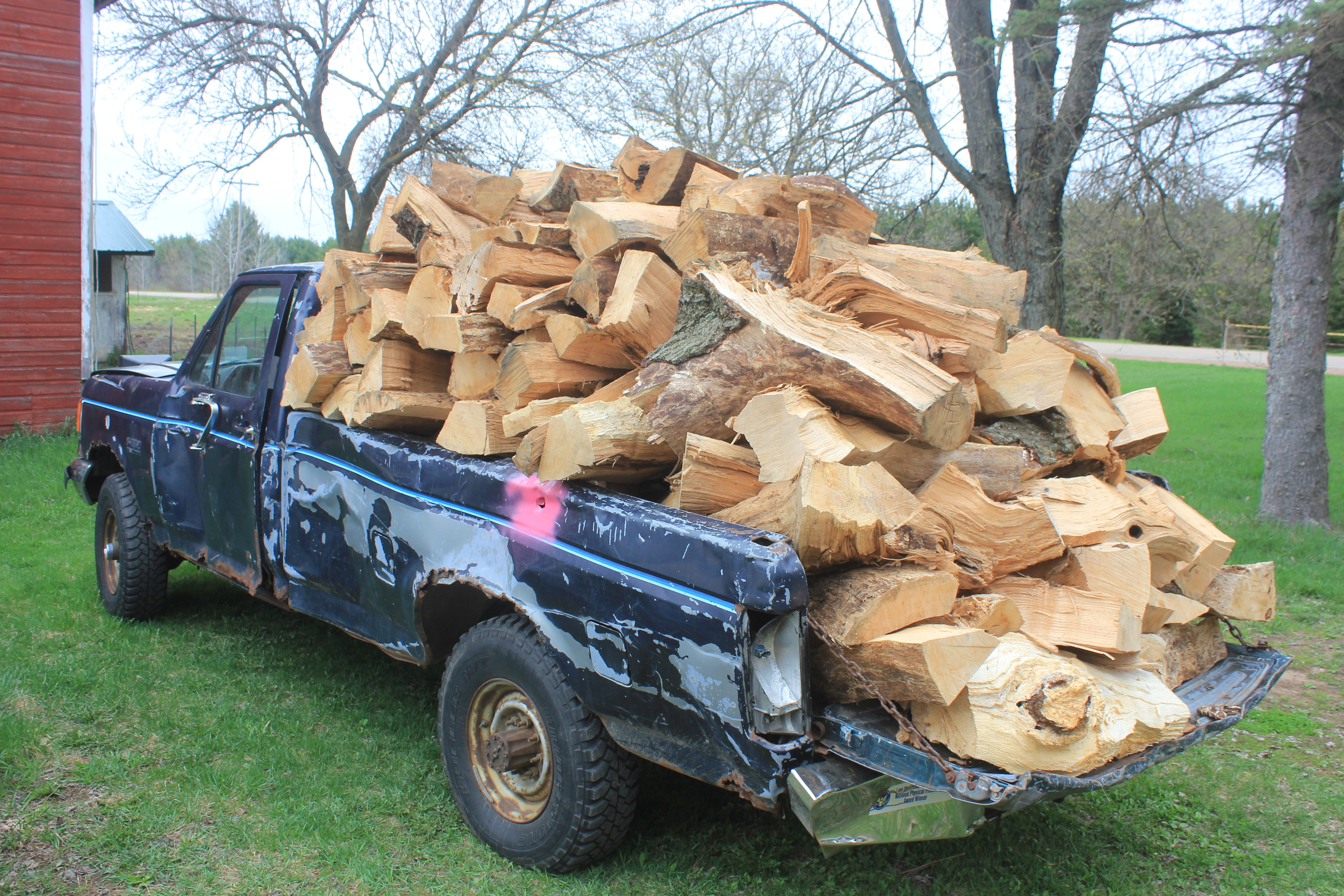 large group of objects, Overload, no people, 5K, log, mode of transportation, car, heap, nature, tree, grass, abundance, Pick-Up, Firewood, day, Wood, HD Wallpaper