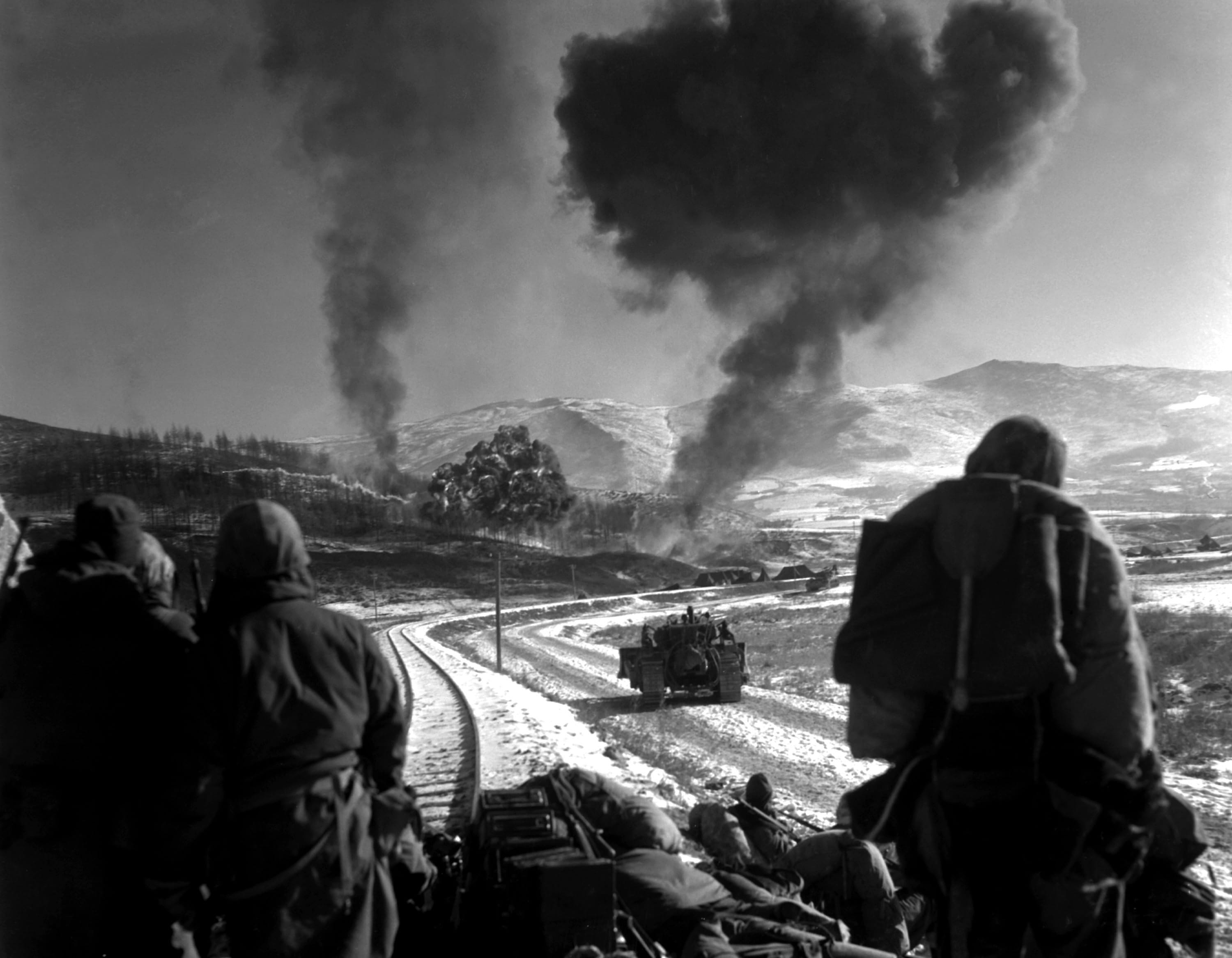 photos, s, occupation, power in nature, public domain, marines, mountain, environment, 2K, Korean War, arts And Entertainment, air pollution, time, sky, HD Wallpaper