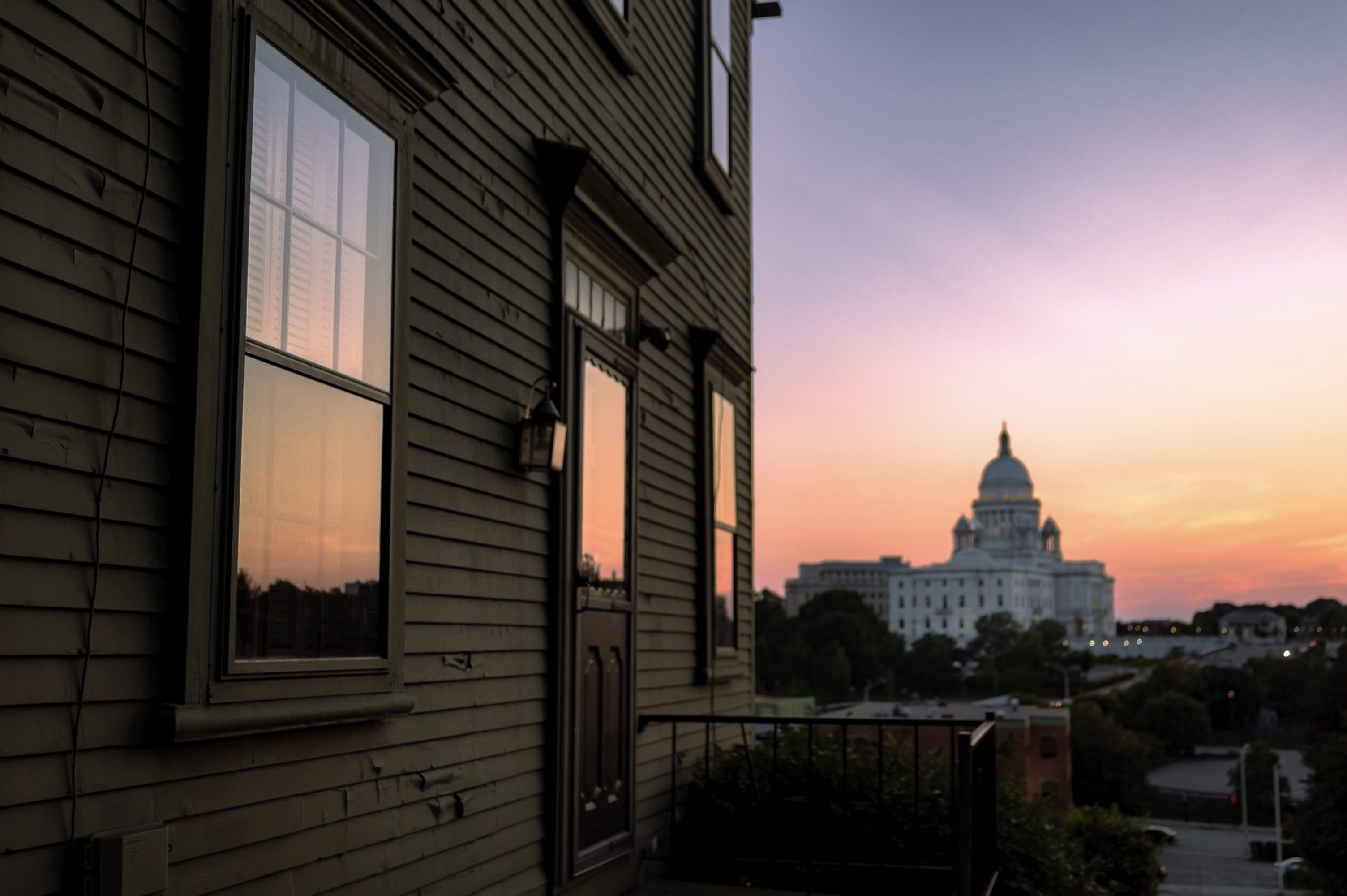ocean state, providence ri, history, providence, outdoors, residential district, sunset, united states, rhode island capital building, architecture, rhode island, HD Wallpaper