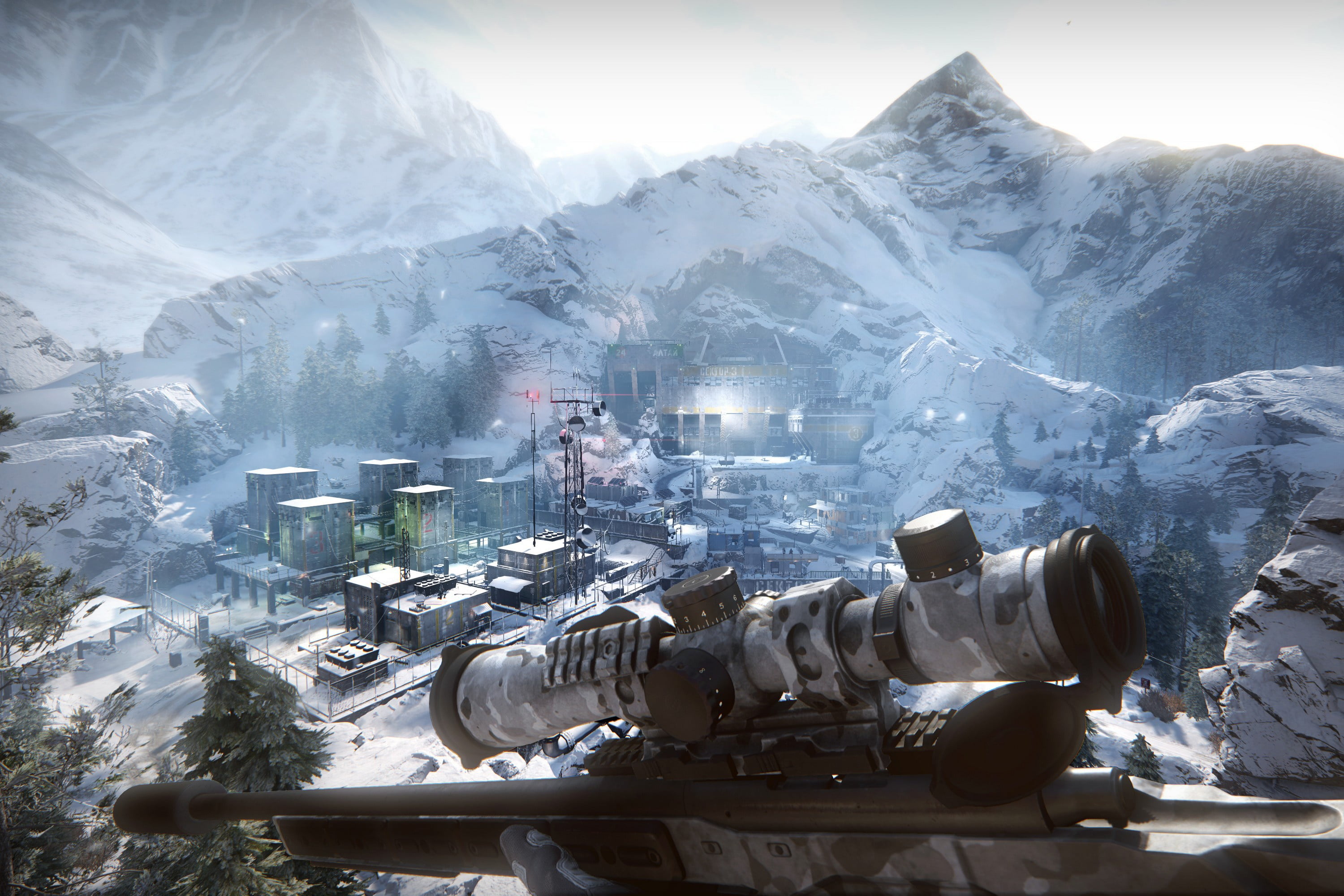 Sniper: Ghost Warrior Contracts, the game, nature, 2K, rifle, the sky, mountains, landscape, Sniper Ghost Warrior 4, shooter, HD Wallpaper