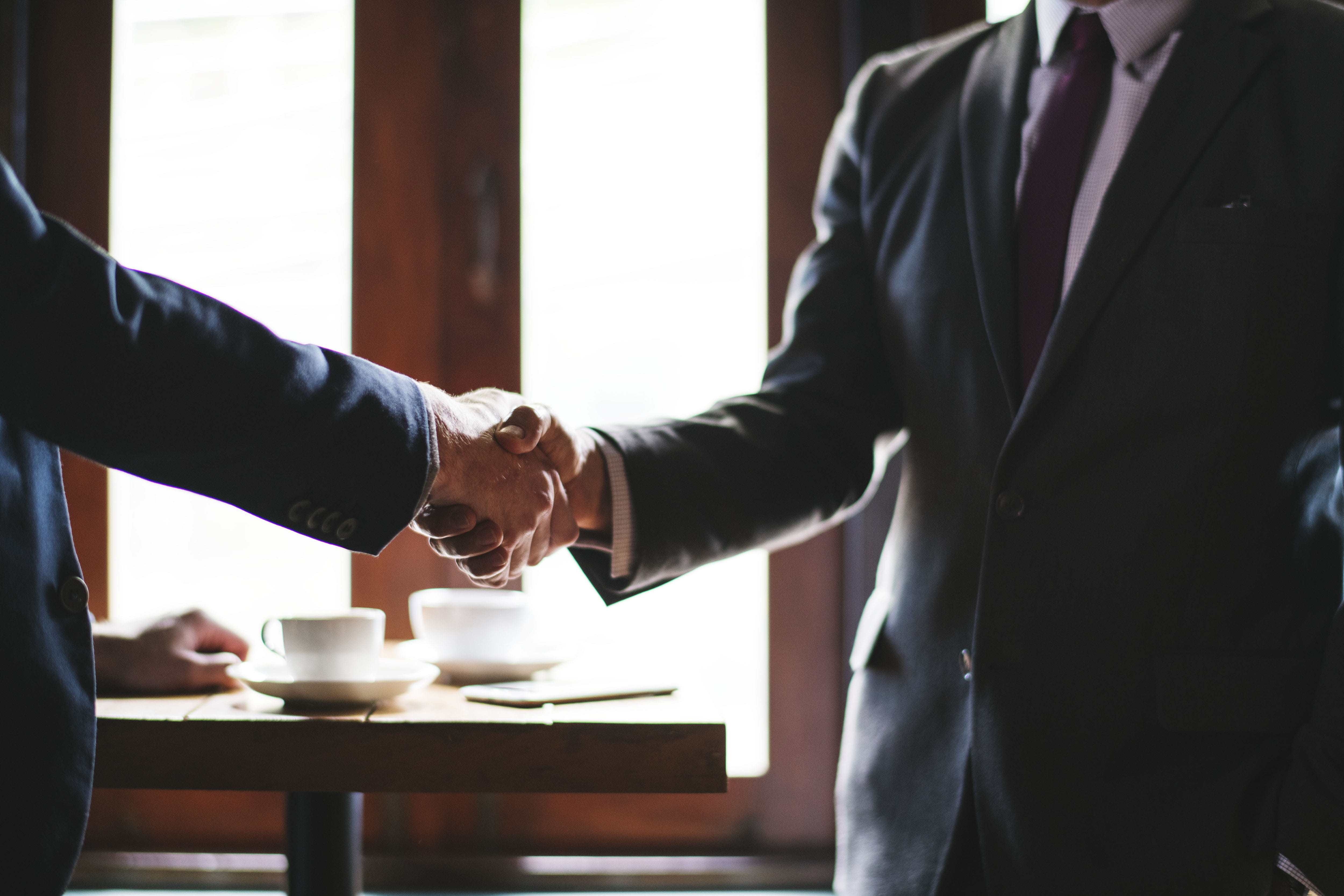 people, deal, corporate, indoors, drink, mug, coffee cup, hand, well-dressed, shaking, cup, two, 4K, greeting, meeting, adult, side view, cooperation, HD Wallpaper