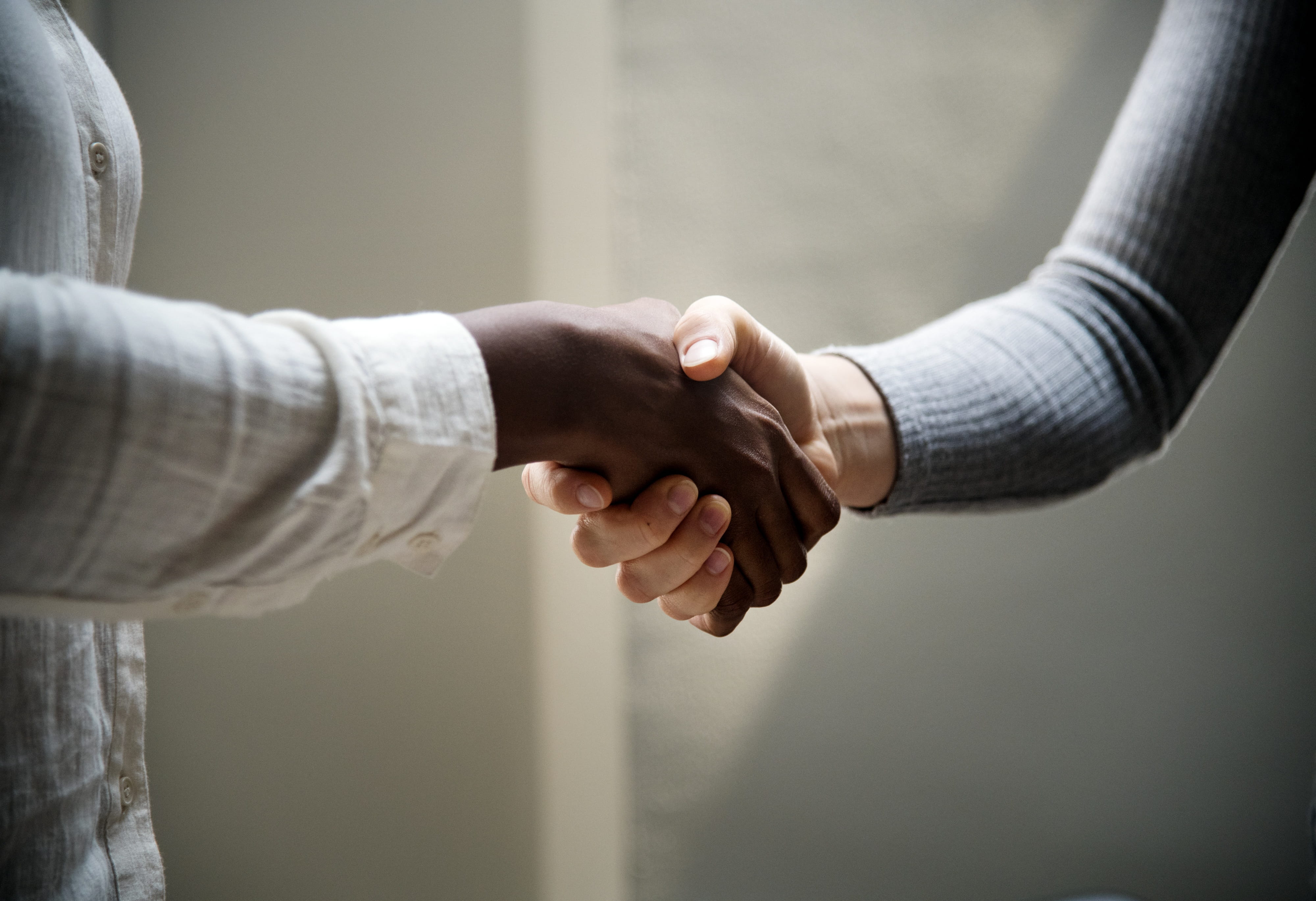 4K, communication, friends, achievement, business, business person, grasp, two people, expression, caucasian, cooperation, colleague, collaboration, human body part, HD Wallpaper