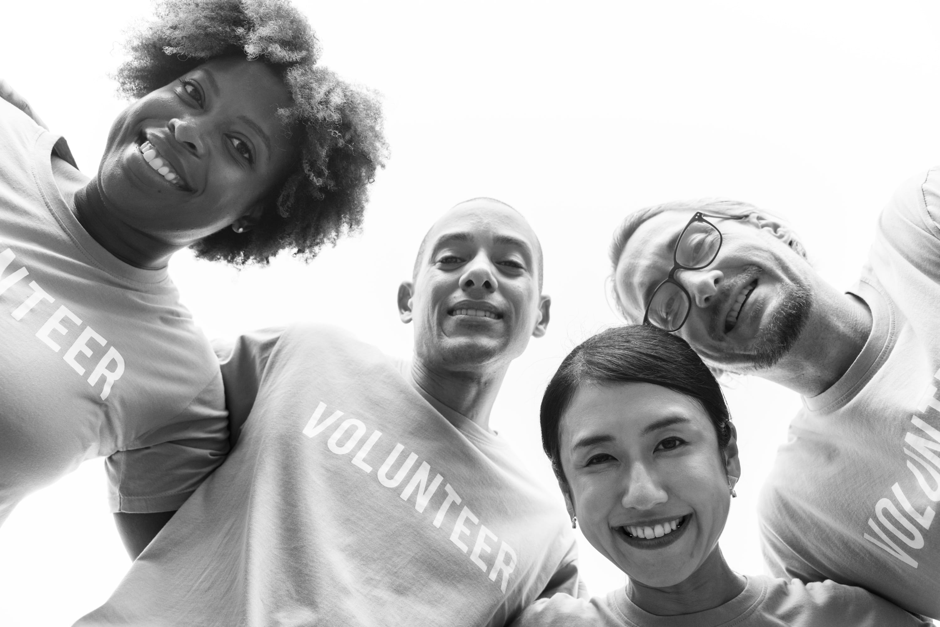 volunteer, smiling, group, portrait, adult, selfie, participation, casual clothing, low angle view, woman, ngo, volunteering, team, happiness, leisure activity, HD Wallpaper