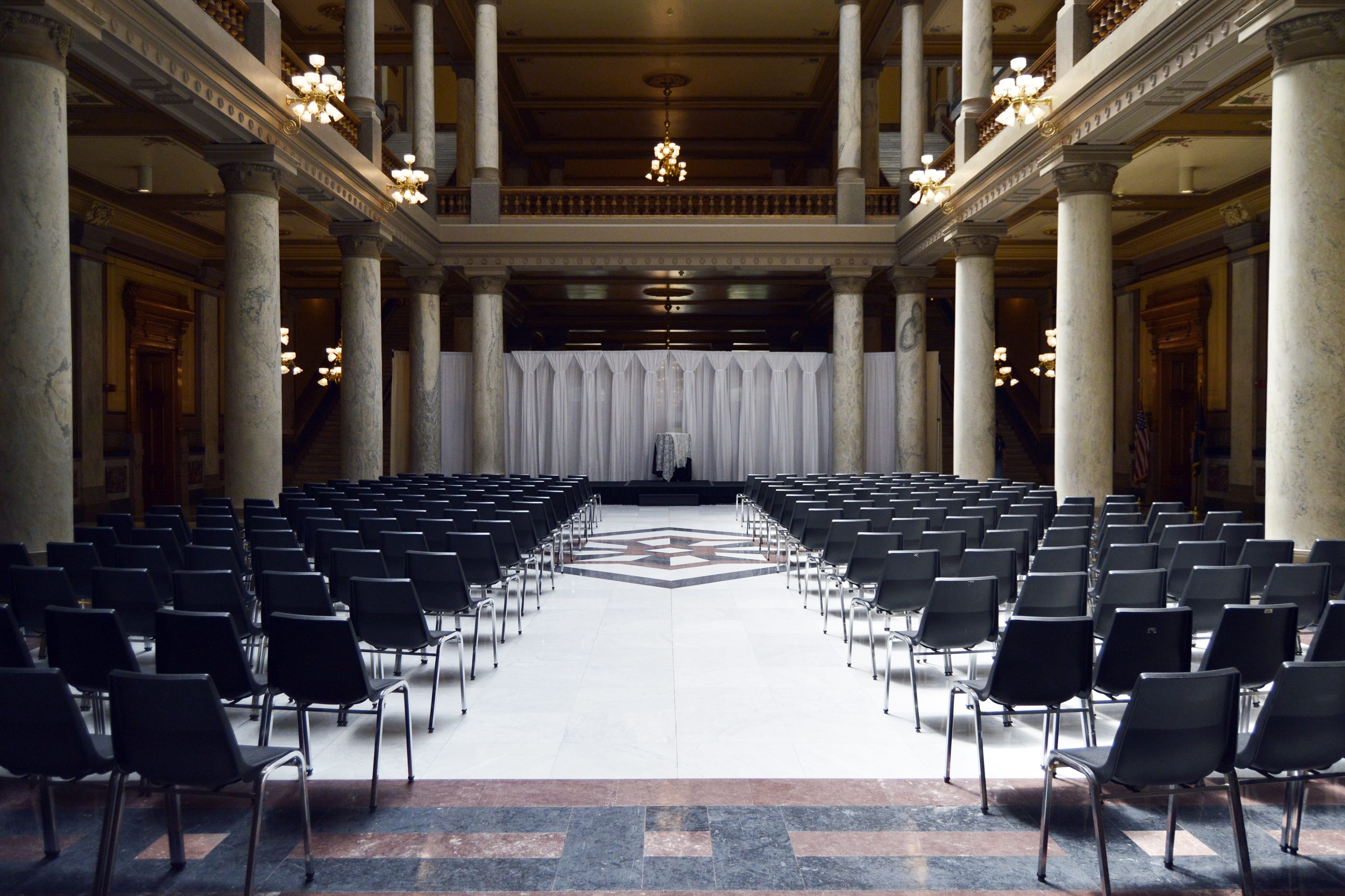 government, arts culture and entertainment, school, repetition, public, event, participation, audience, empty, no people, architecture, chair, education, HD Wallpaper