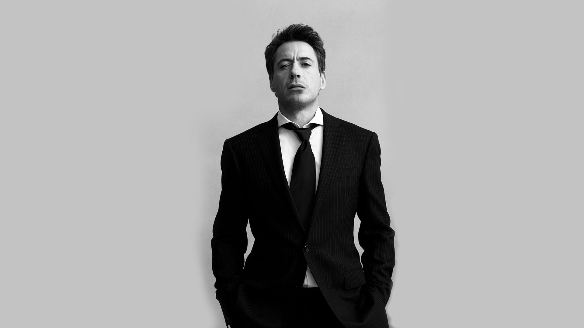 front view, suits, 1080P, serious, young adult, monochrome, waist up, males, well-dressed, one person, studio shot, suit, looking at camera, men, adult, HD Wallpaper
