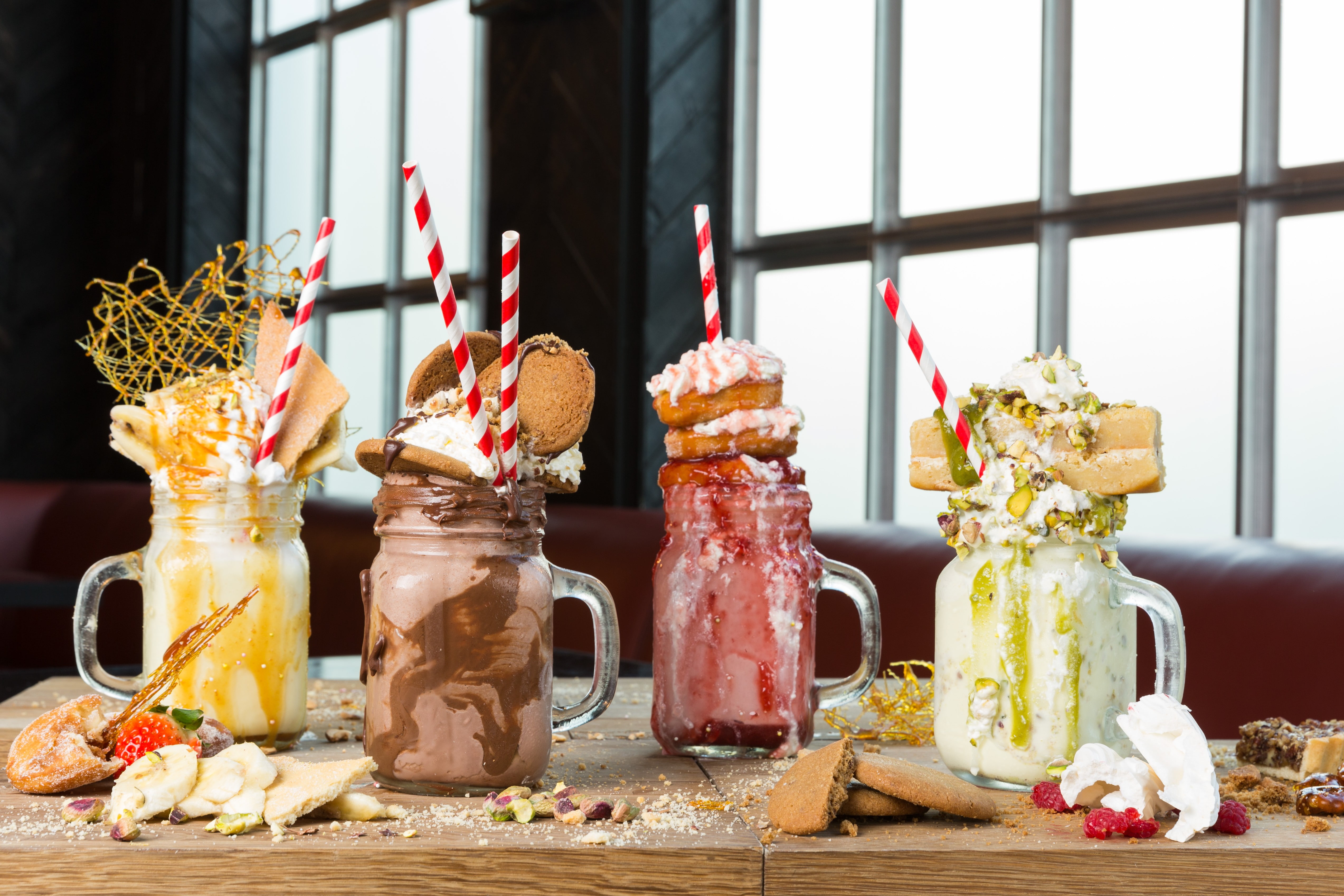 cake, 4K, milk shake, freak shake, freakshakes, HD Wallpaper