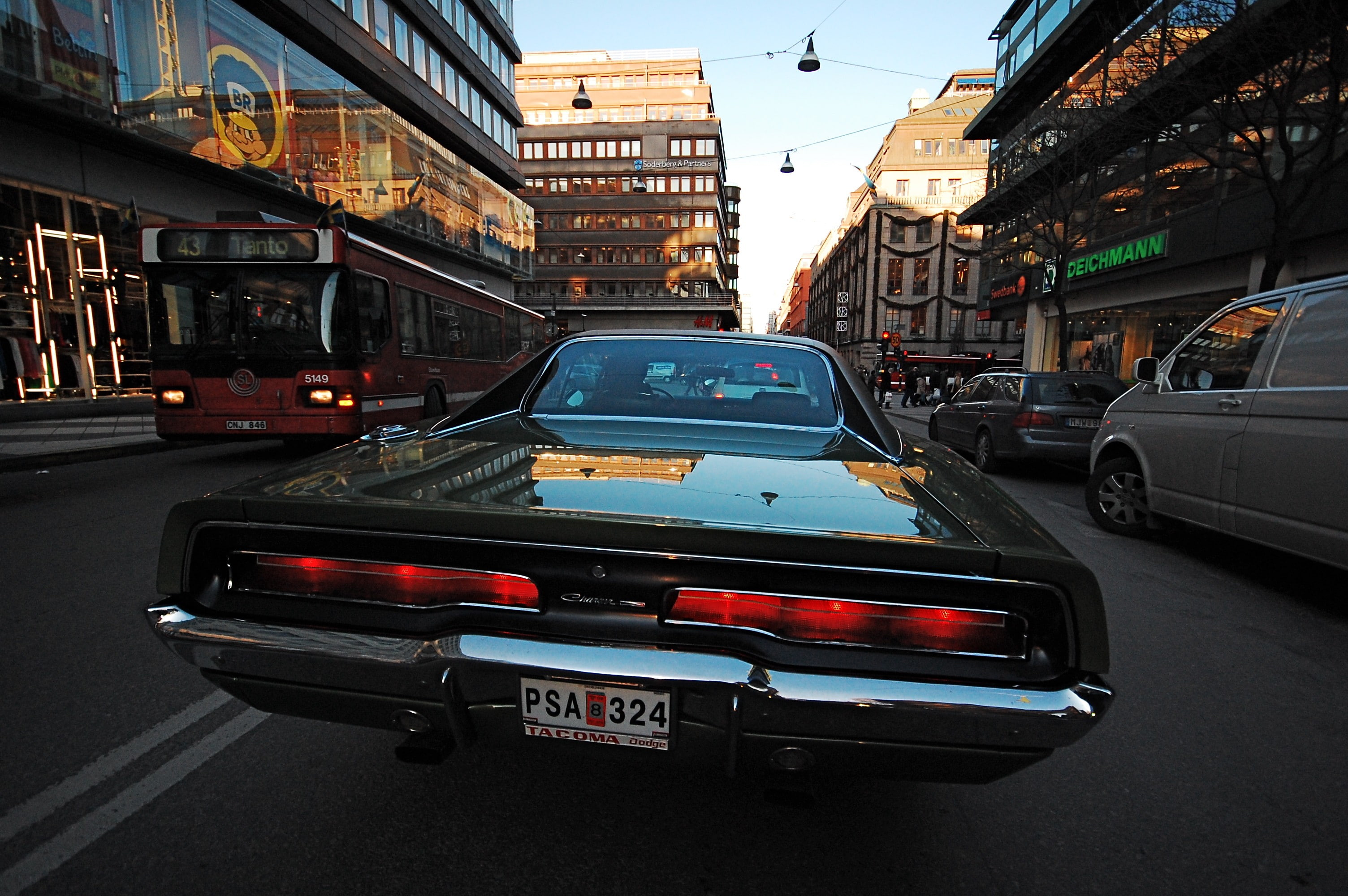 2K, street, car, 1969 Dodge Charger RT, city, Dodge, HD Wallpaper