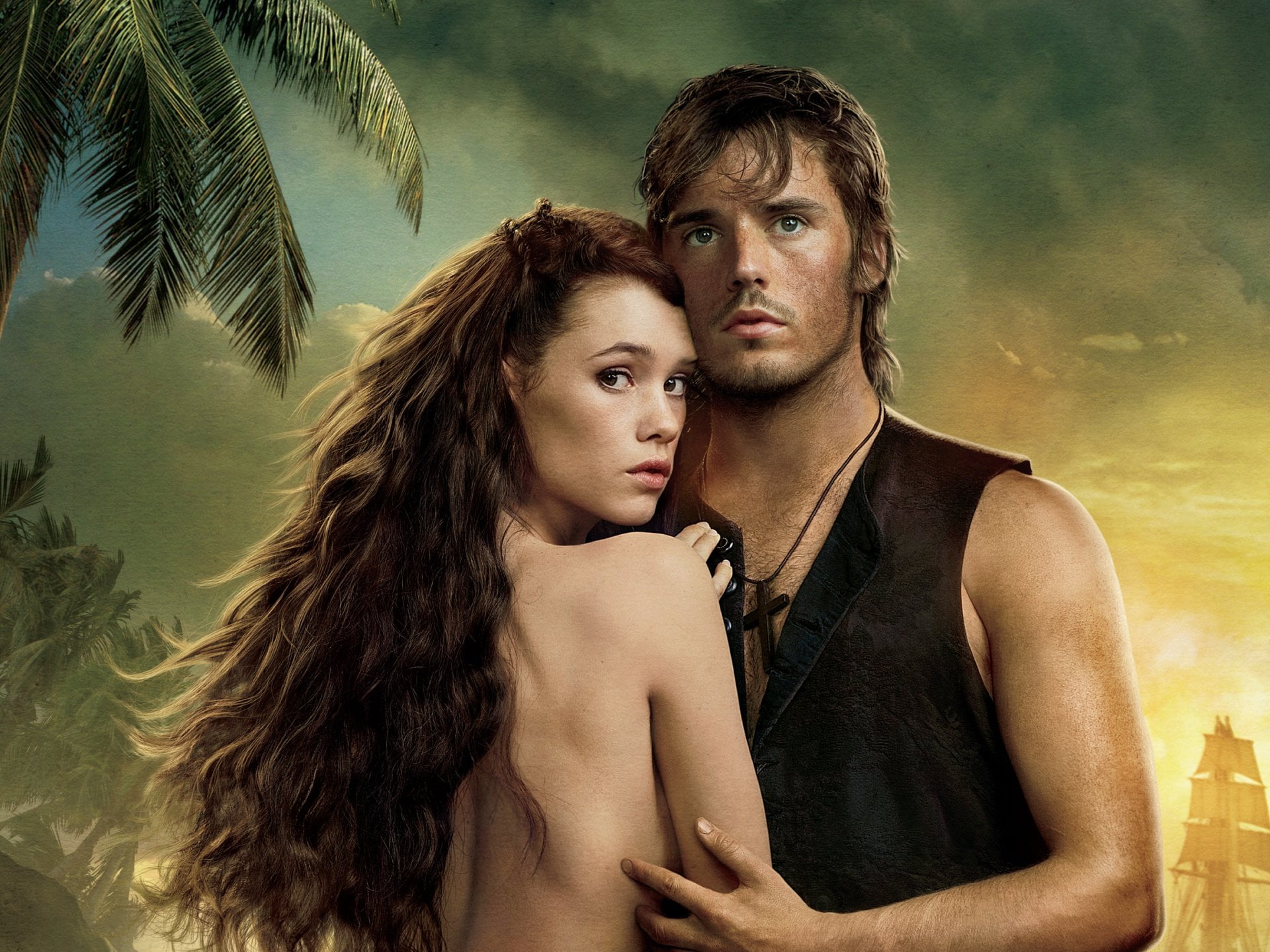 heterosexual couple, togetherness, waist up, couple - relationship, beauty, looking at camera, positive emotion, hair, young women, young adult, Astrid Bergès-Frisbey, HD Wallpaper