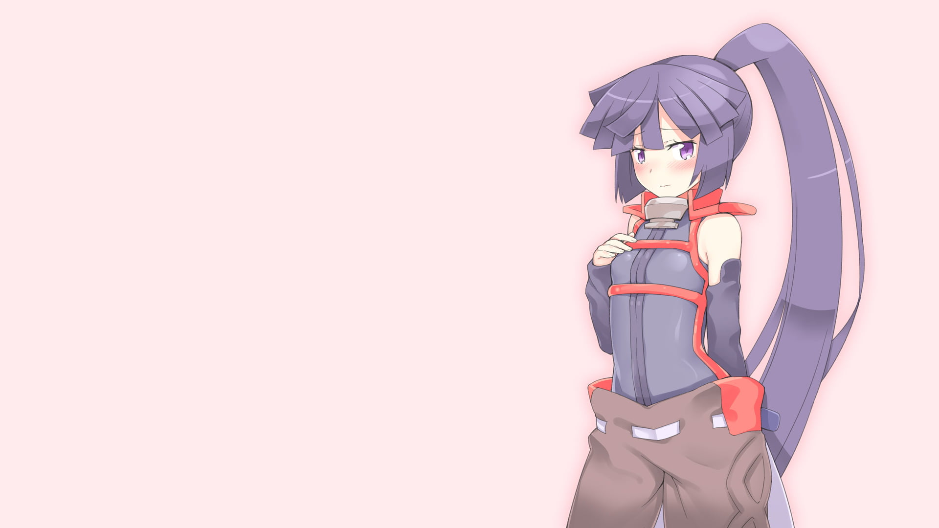 one person, glasses, illustration, Log Horizon, occupation, female, clothing, studio shot, anime girls, childhood, ponytail, human representation, Akatsuki (Log Horizon), HD Wallpaper