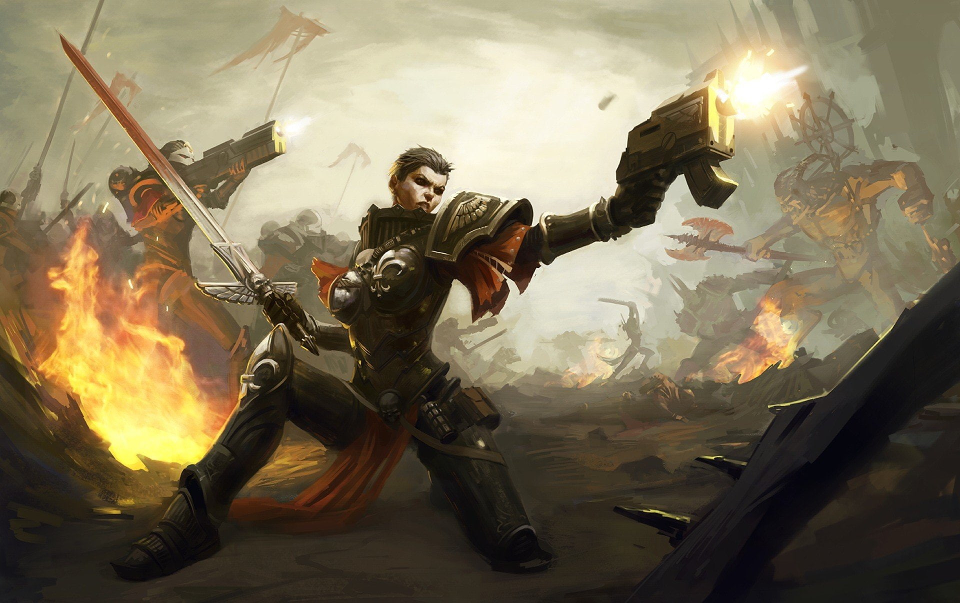 Dark, warrior, 1080P, sci, 40k, fantasy, 1tww, fi, Warhammer, Tactical, Strategy, battle, HD Wallpaper