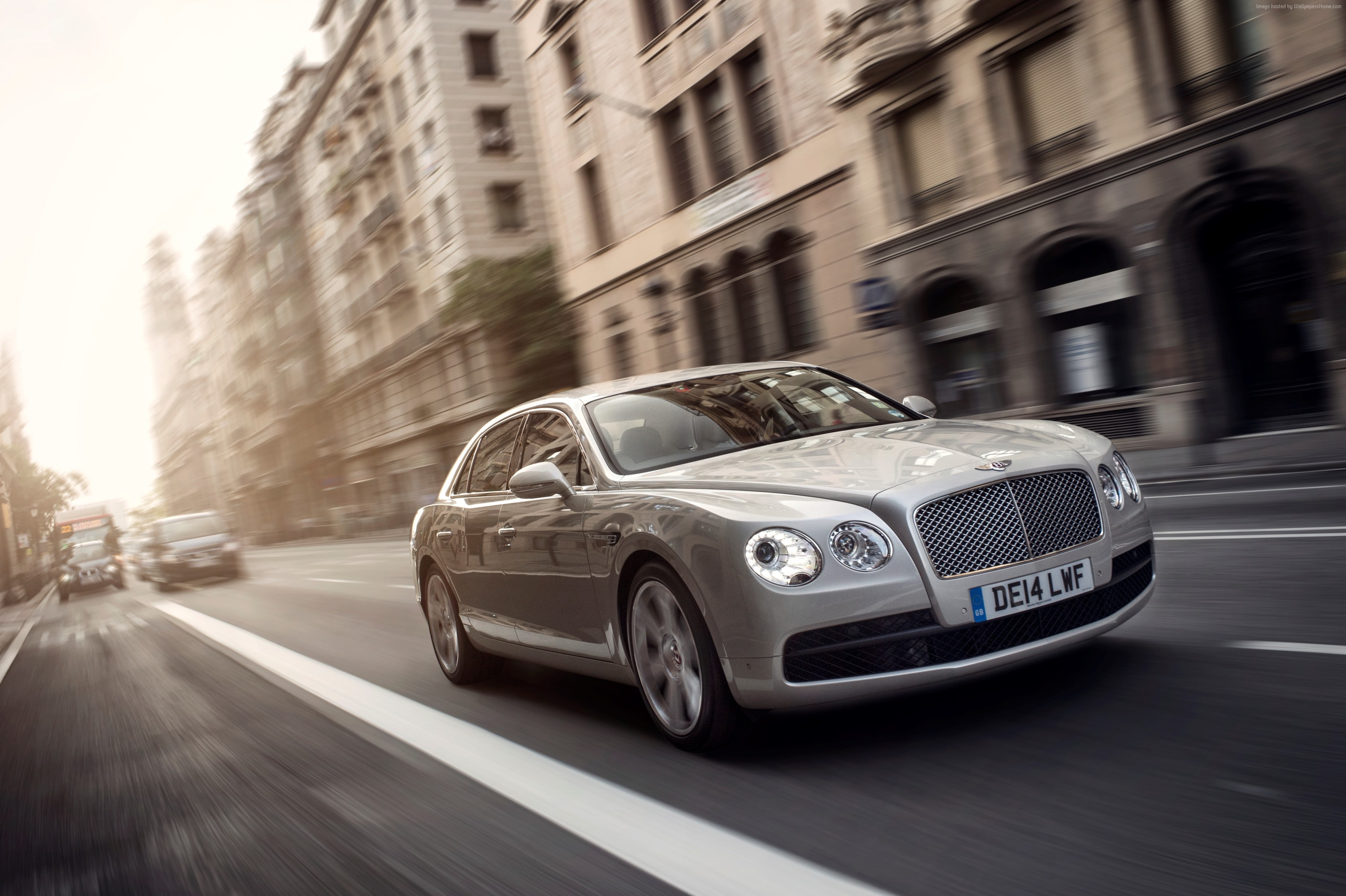 Bentley Flying Spur, grey., sedan, 2K, luxery, HD Wallpaper