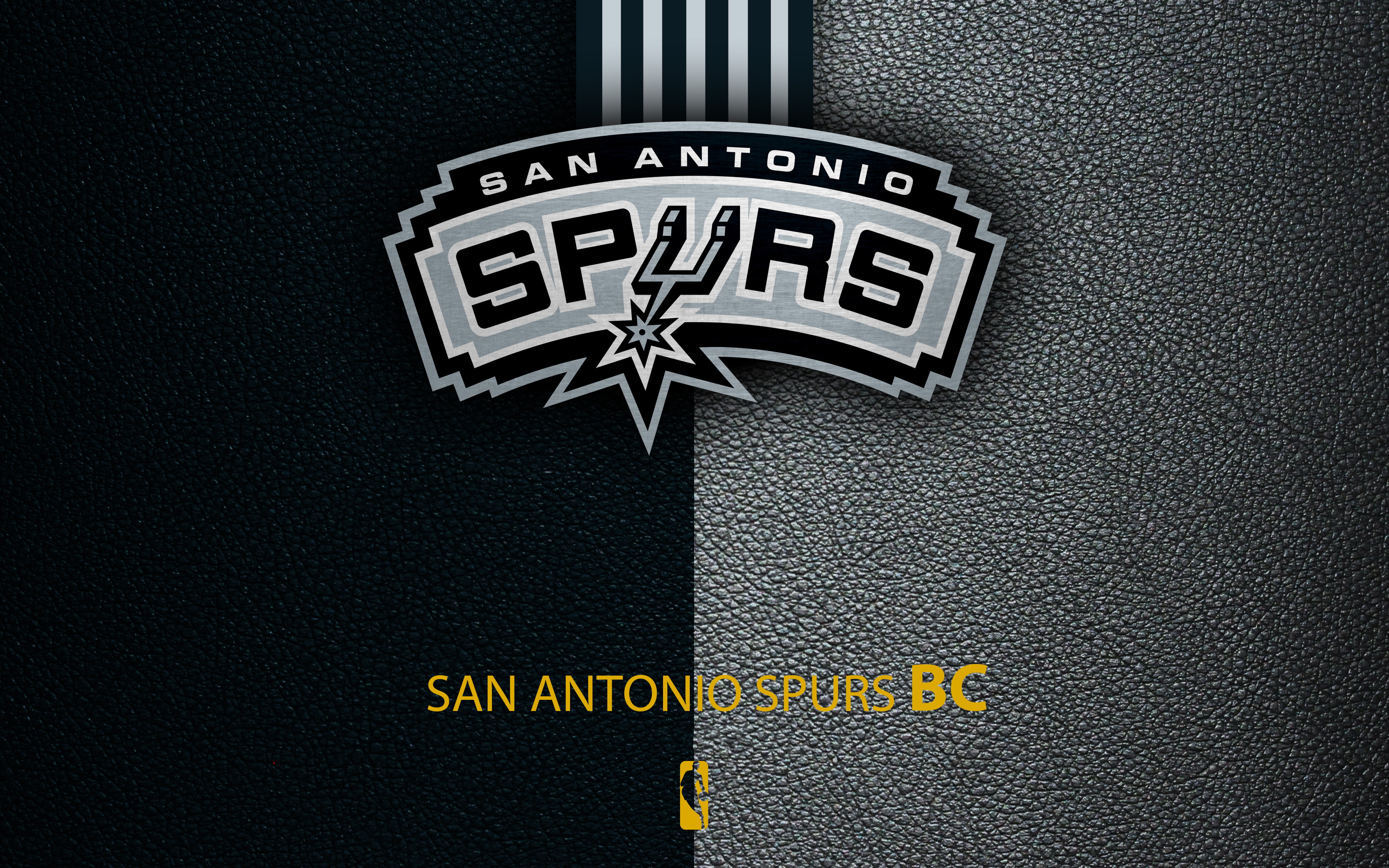 NBA, 4K, Logo, San Antonio Spurs, Basketball, HD Wallpaper