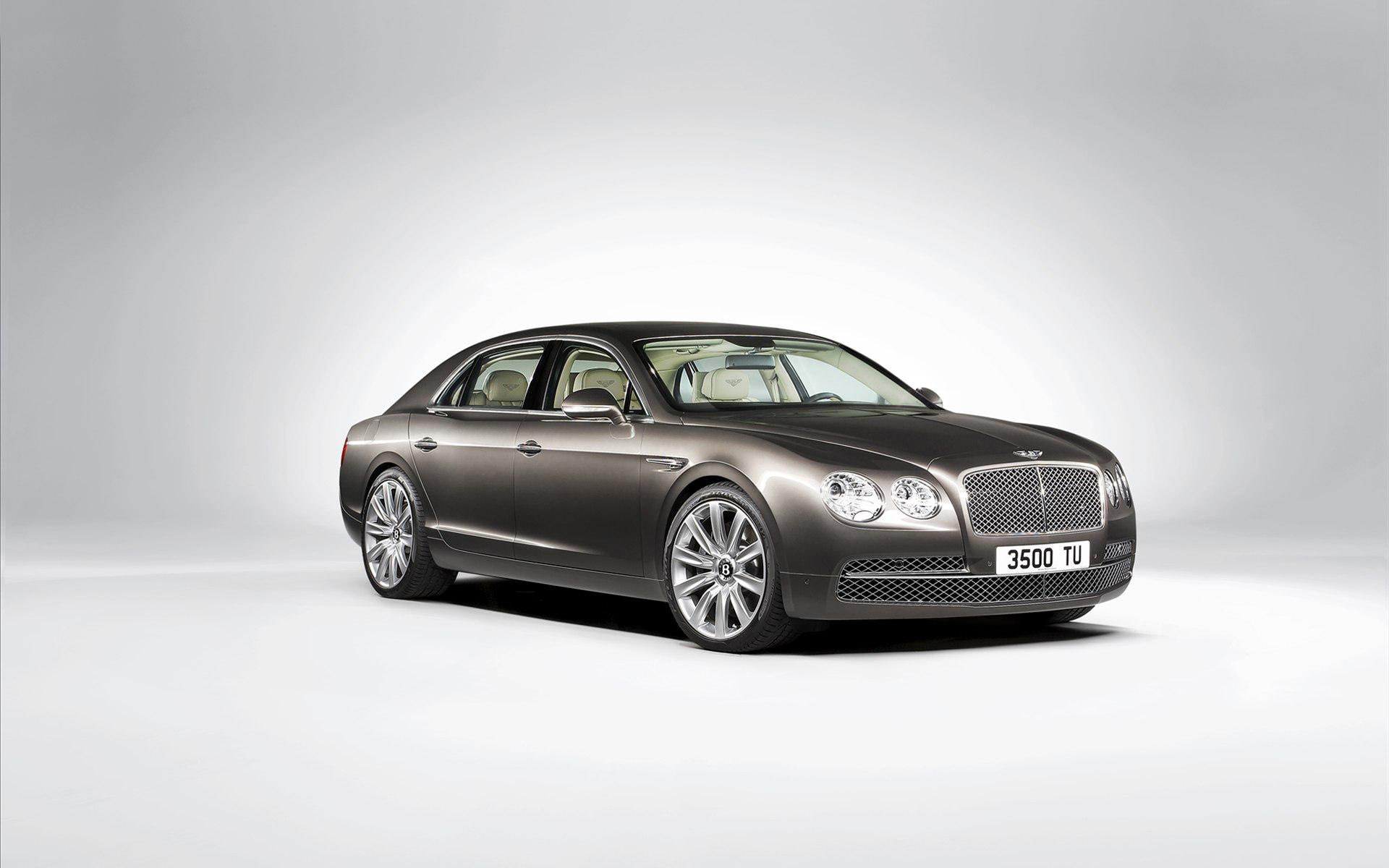 sedan, 1080P, cars, black, 2014, bentley, spur, flying, HD Wallpaper