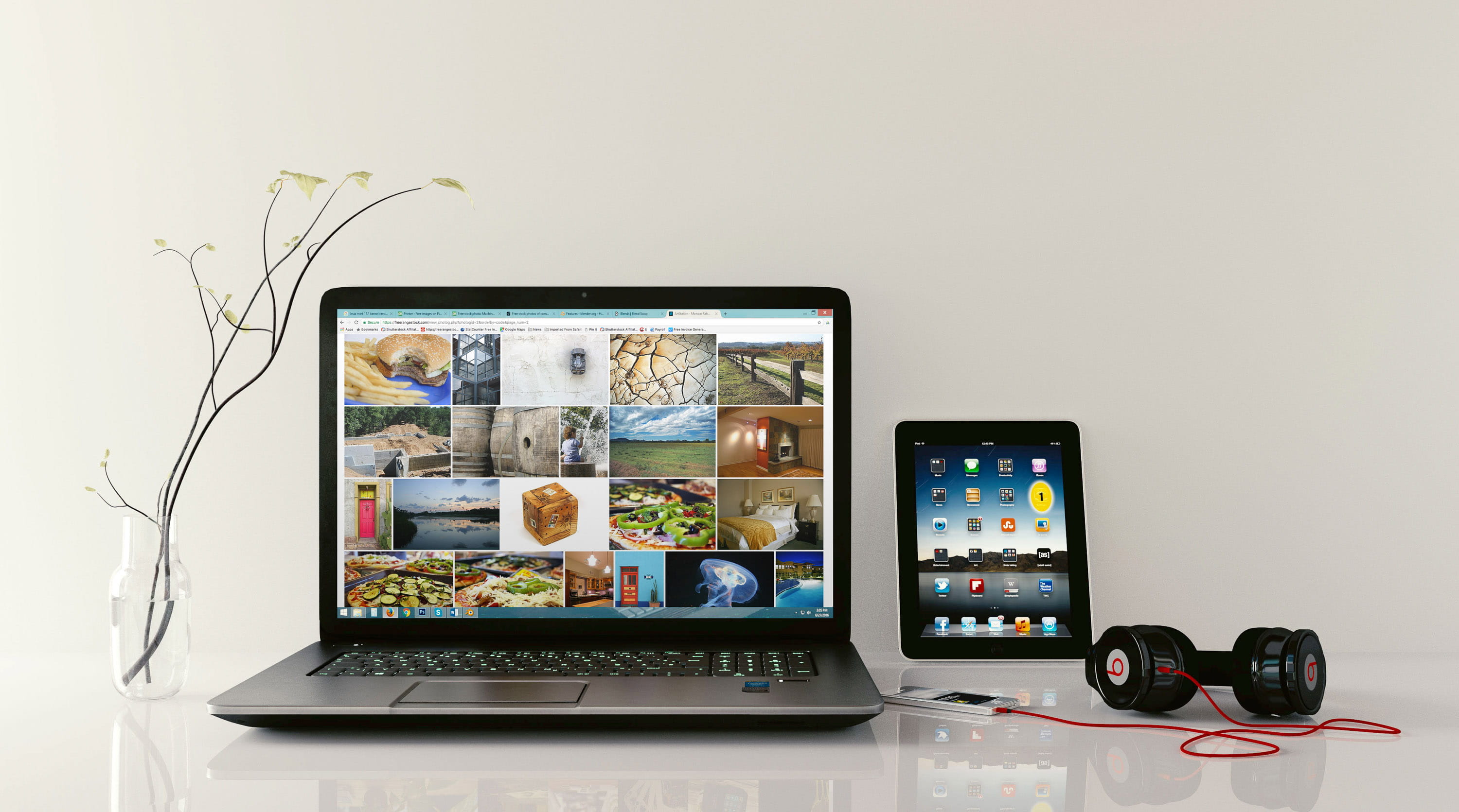 minimal, clean, electronic, studio shot, communication, beats, technology, ipad, surfing, portable information device, computer equipment, computer network, HD Wallpaper