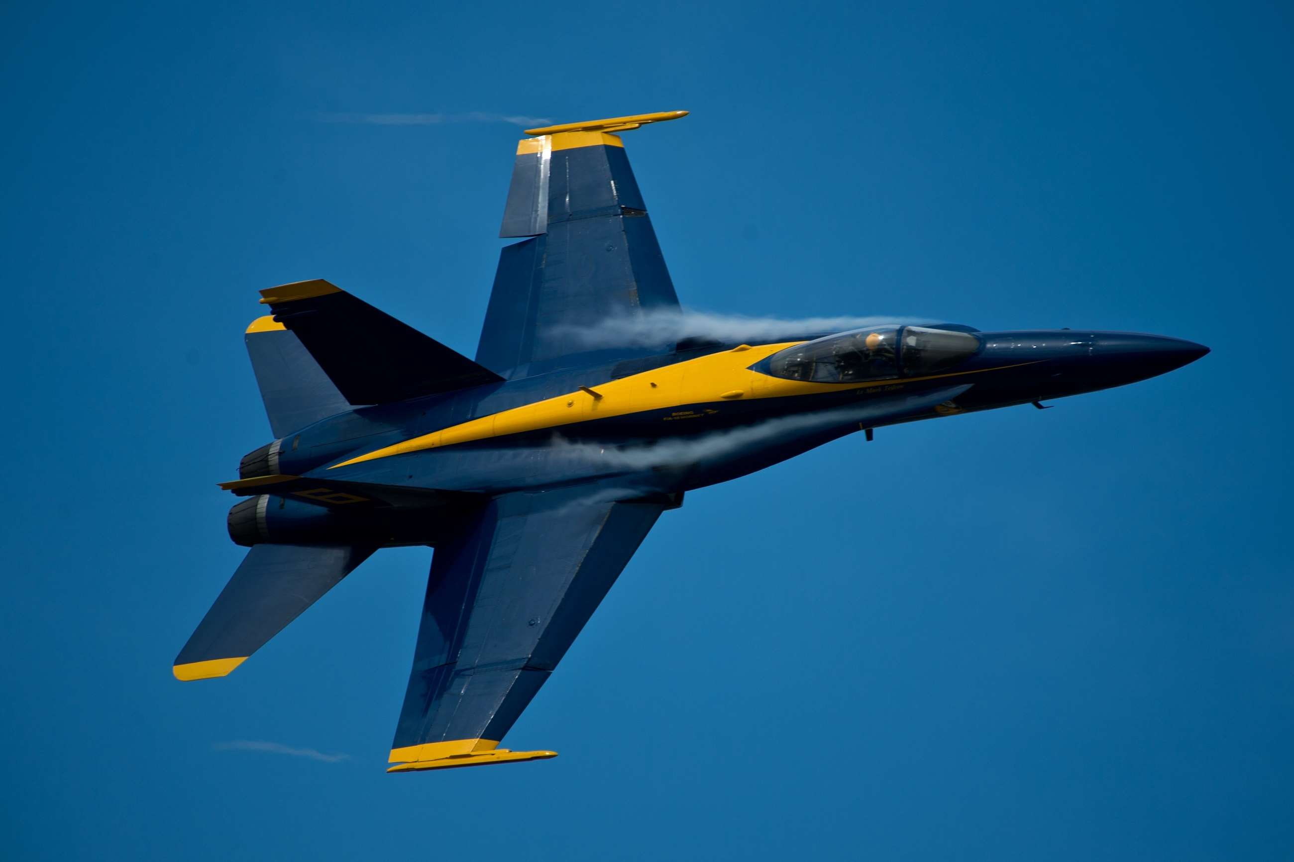 yellow, transportation, airplanes, military, on the move, airplane, jet, nature, team work, sky, blue, maneuvers, demonstration, fighter plane, fighters, HD Wallpaper