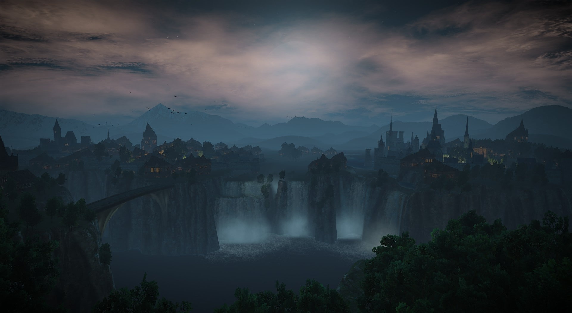 beauty in nature, building exterior, 1080P, city, plant, travel destinations, lia, tir, wiedzmin, beautiful, Games, tir na lia, scenics - nature, wild hunt, HD Wallpaper